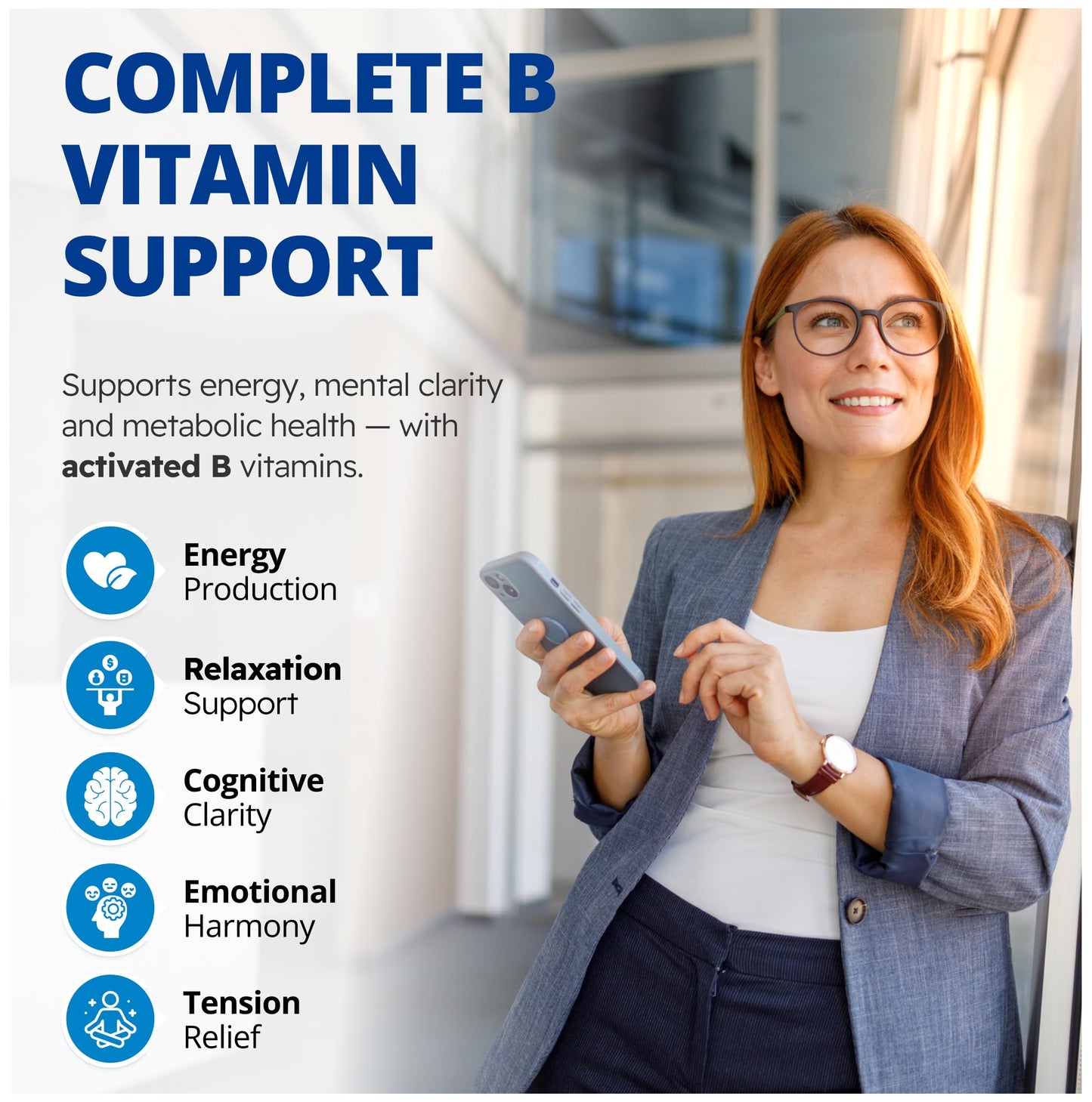 CanPrev Synergy B-Complex with L-Theanine Vegi Capsules 60 Count