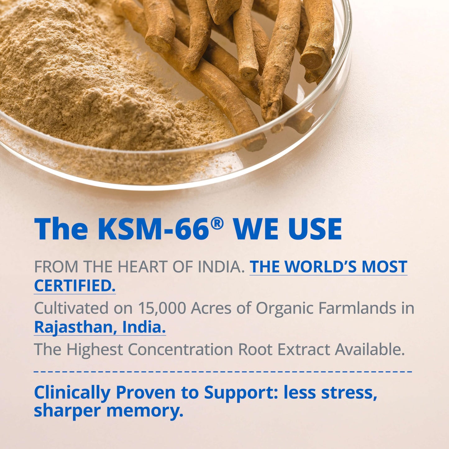 LincNutri KSM-66 Ashwagandha Supplements Capsules 60 Count