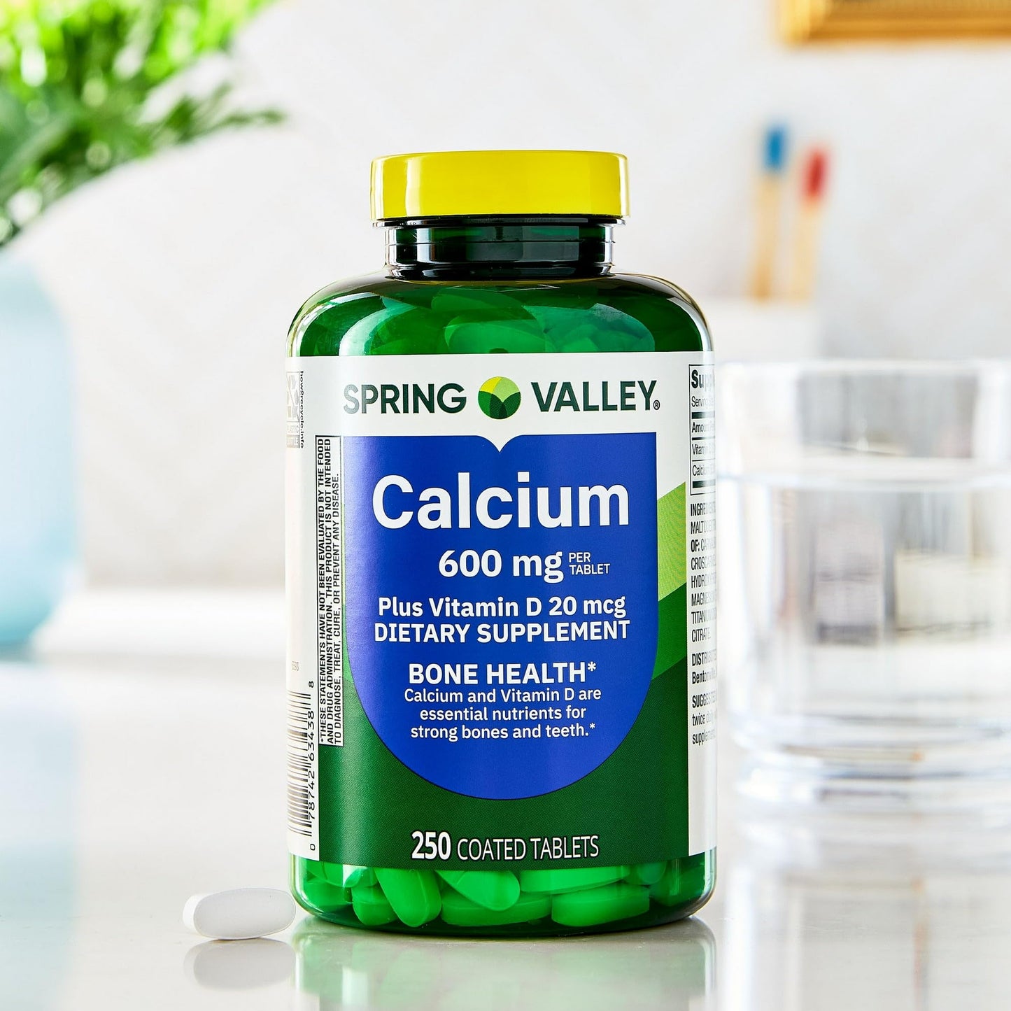 BASKETGOODS SV Calcium Plus Vitamin D Tablets 250 Count