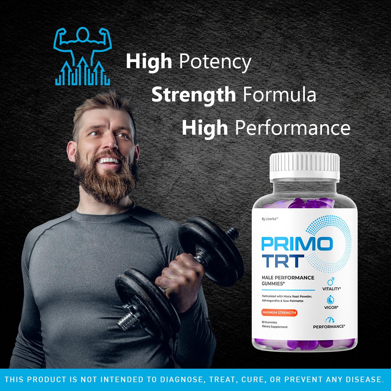 LIVORKA Primo TRT Gummies 60 Count