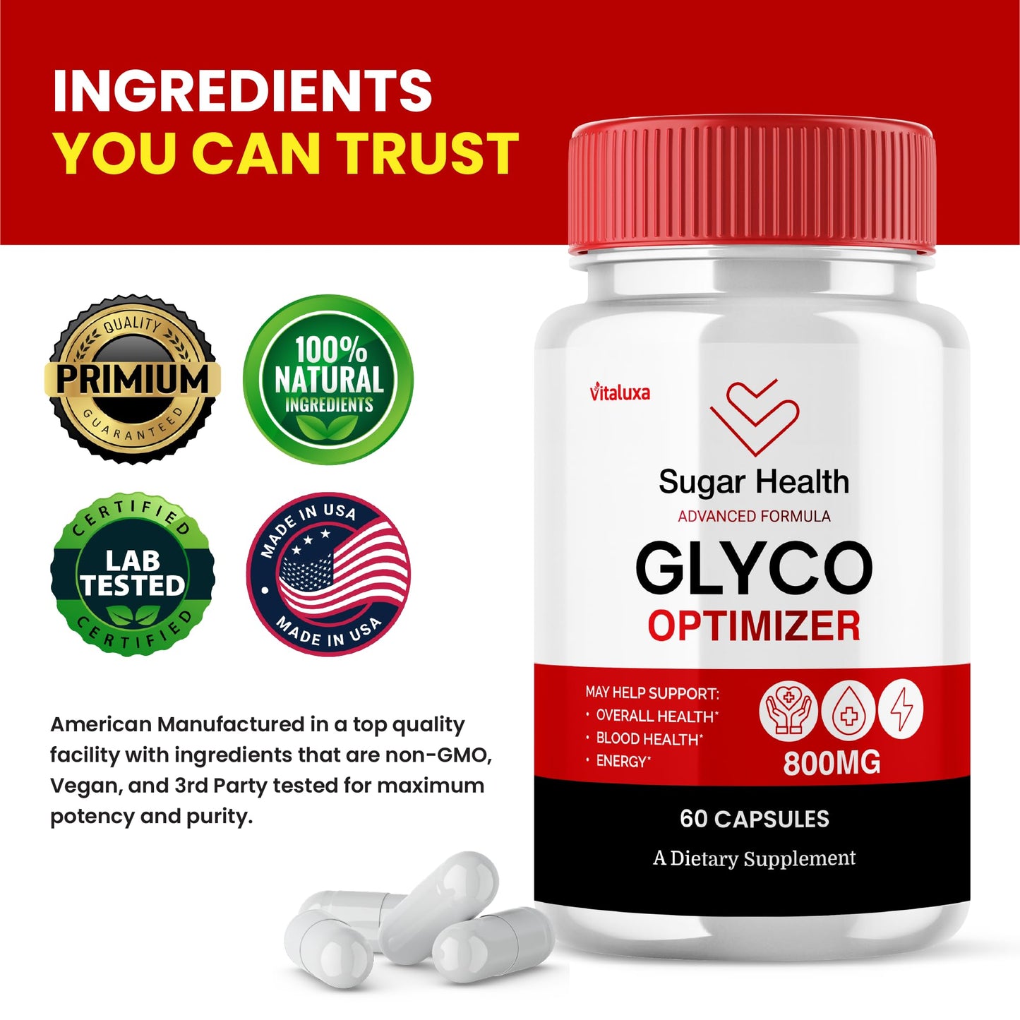 Vitaluxa Sugar Health Glyco Optimizer 120 Capsules