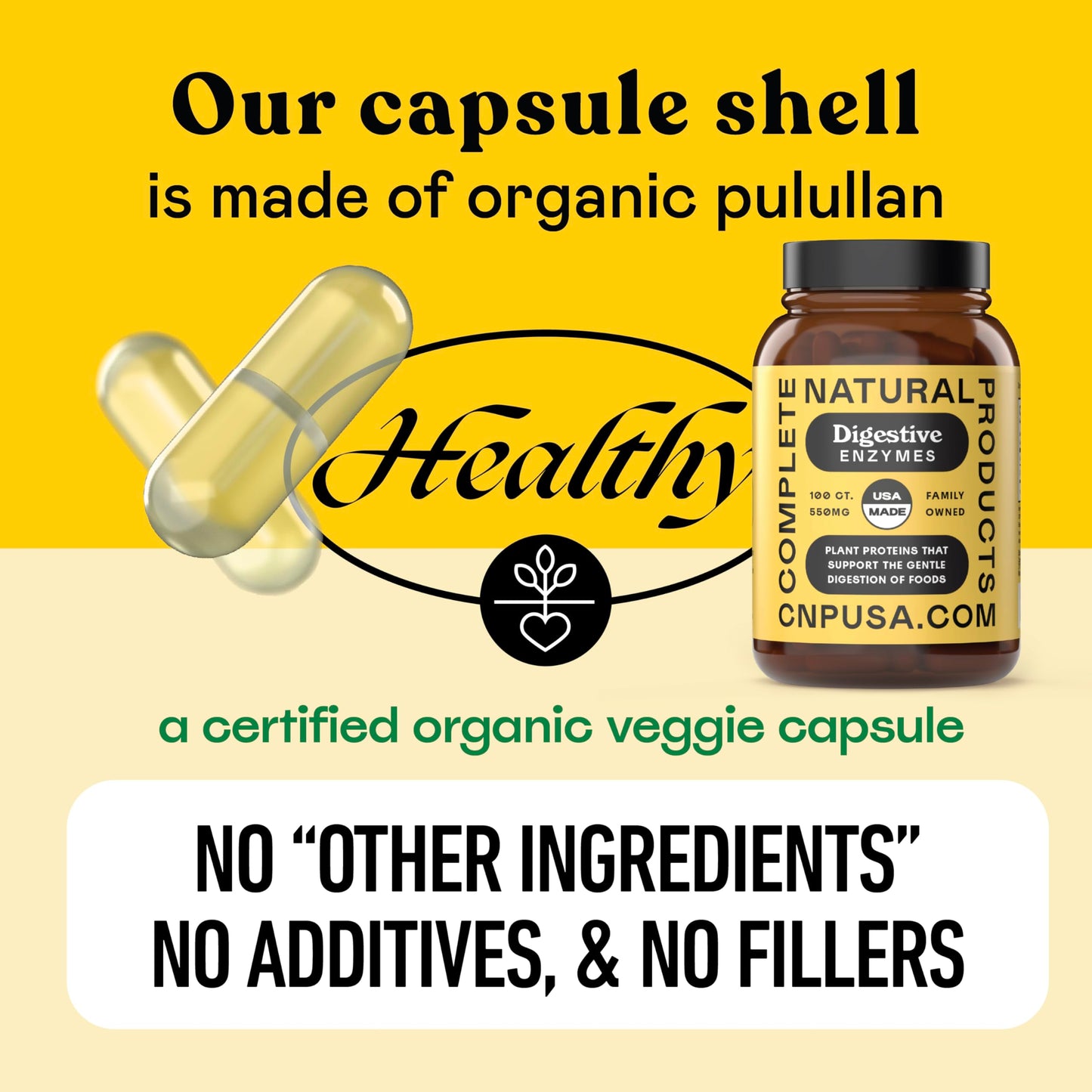 Complete Natural Products Digestive Enzyme Capsules, 60 Capsules