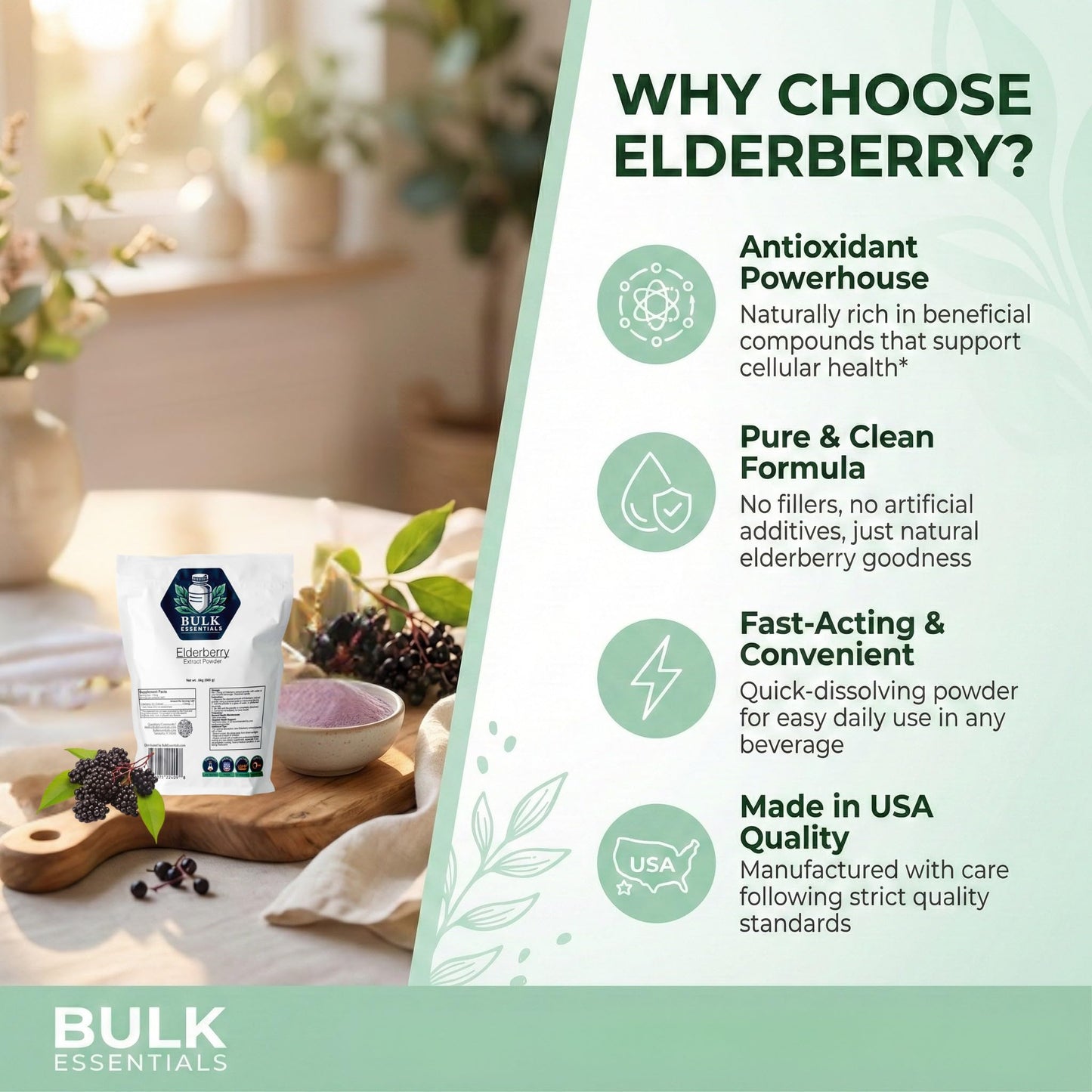 Bulk Essentials Elderberry Extract Powder w/Maltodextrin 18 Ounce