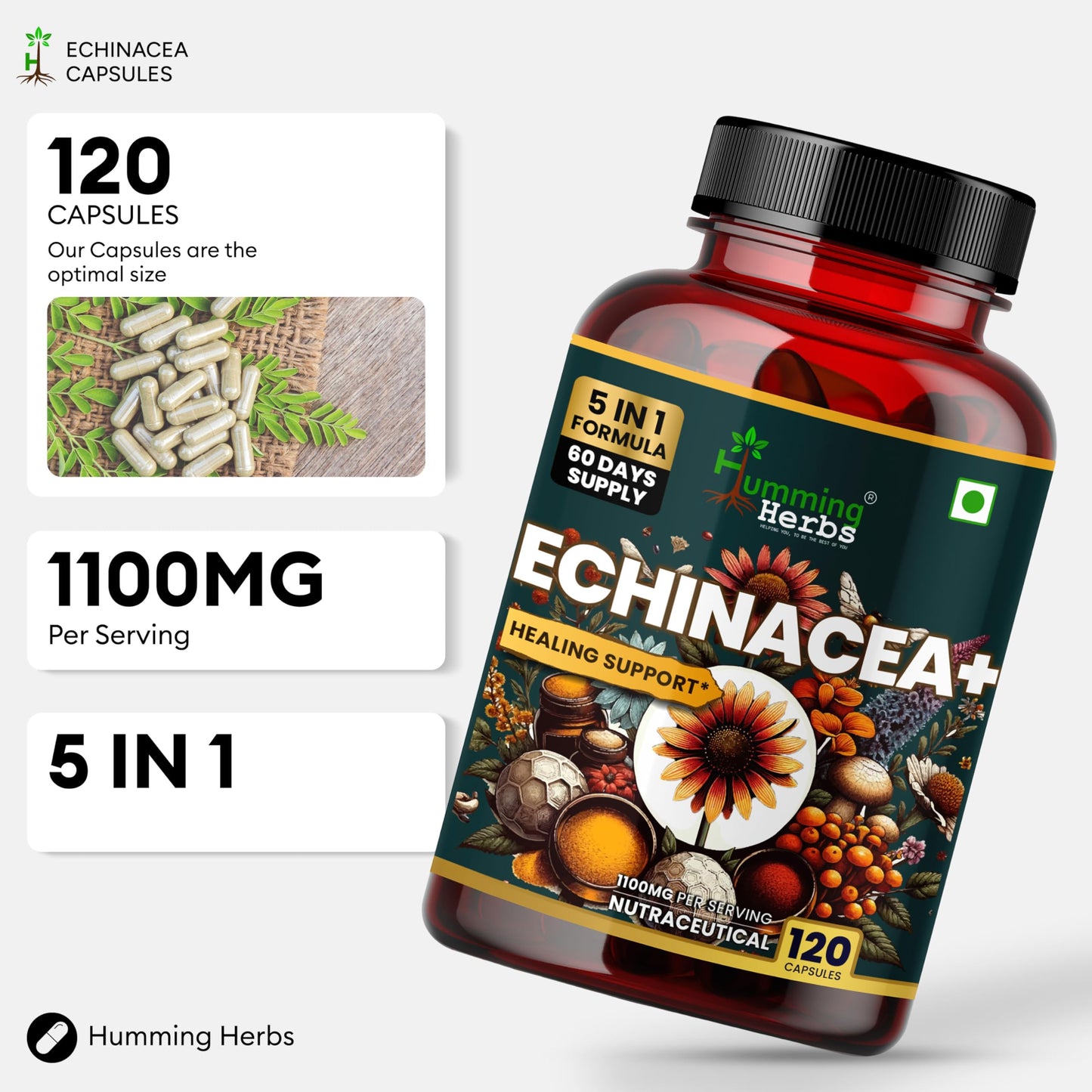 Humming Herbs Echinacea Complex Capsules 120 Capsules
