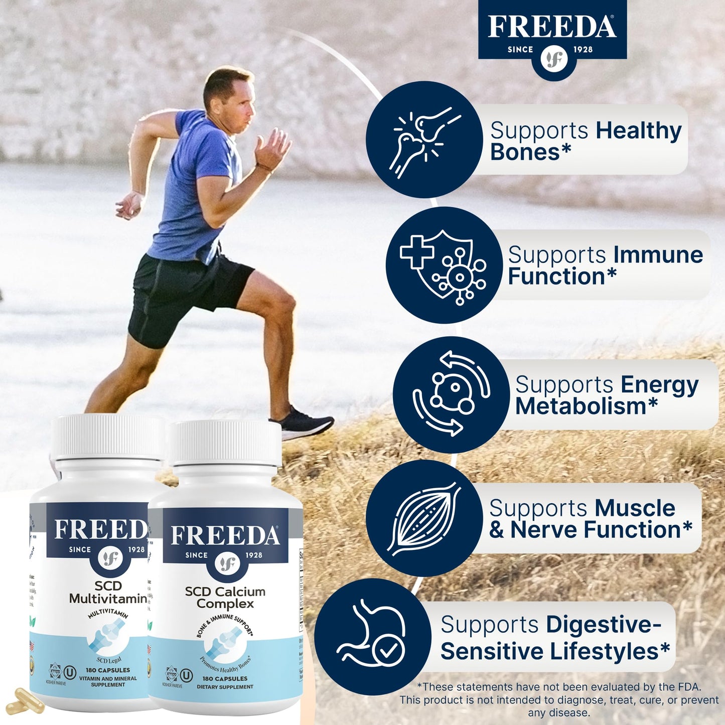FREEDA SCD Bundle SCD Multivitamin + SCD Calcium Complex Capsule 2-Pack