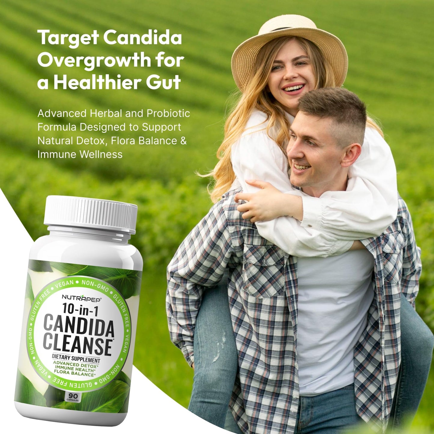 NutraPep Candida Cleanse Detox Capsules 90 Count