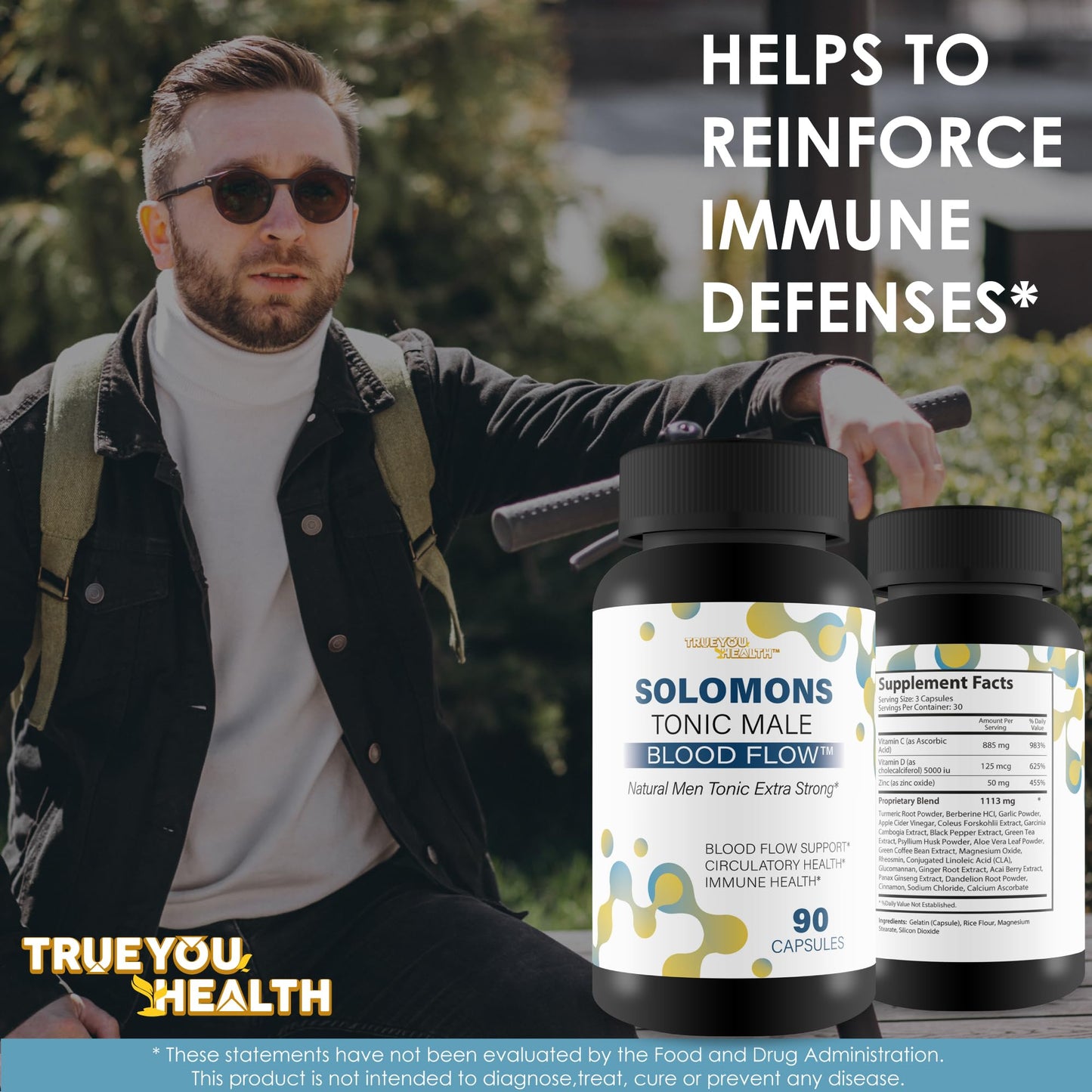 True You Health Solomons Tonic Blood Flow Capsule 90 Count