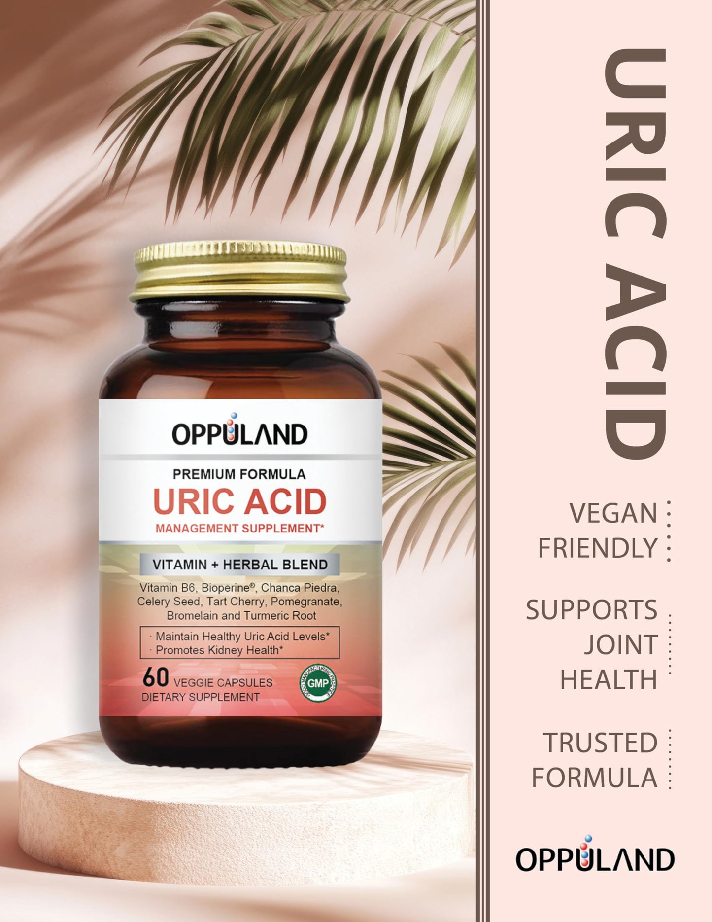 oppuland Uric Acid Detox Capsules, 60 Capsules