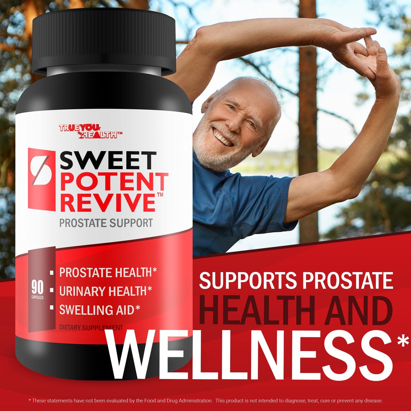 True You Health Sweet Potent Revive Prostate Support Capsule 90 Count