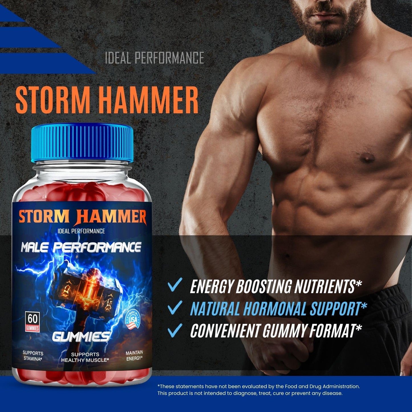 IDEAL PERFORMANCE Storm Hammer Gummy 120 Count
