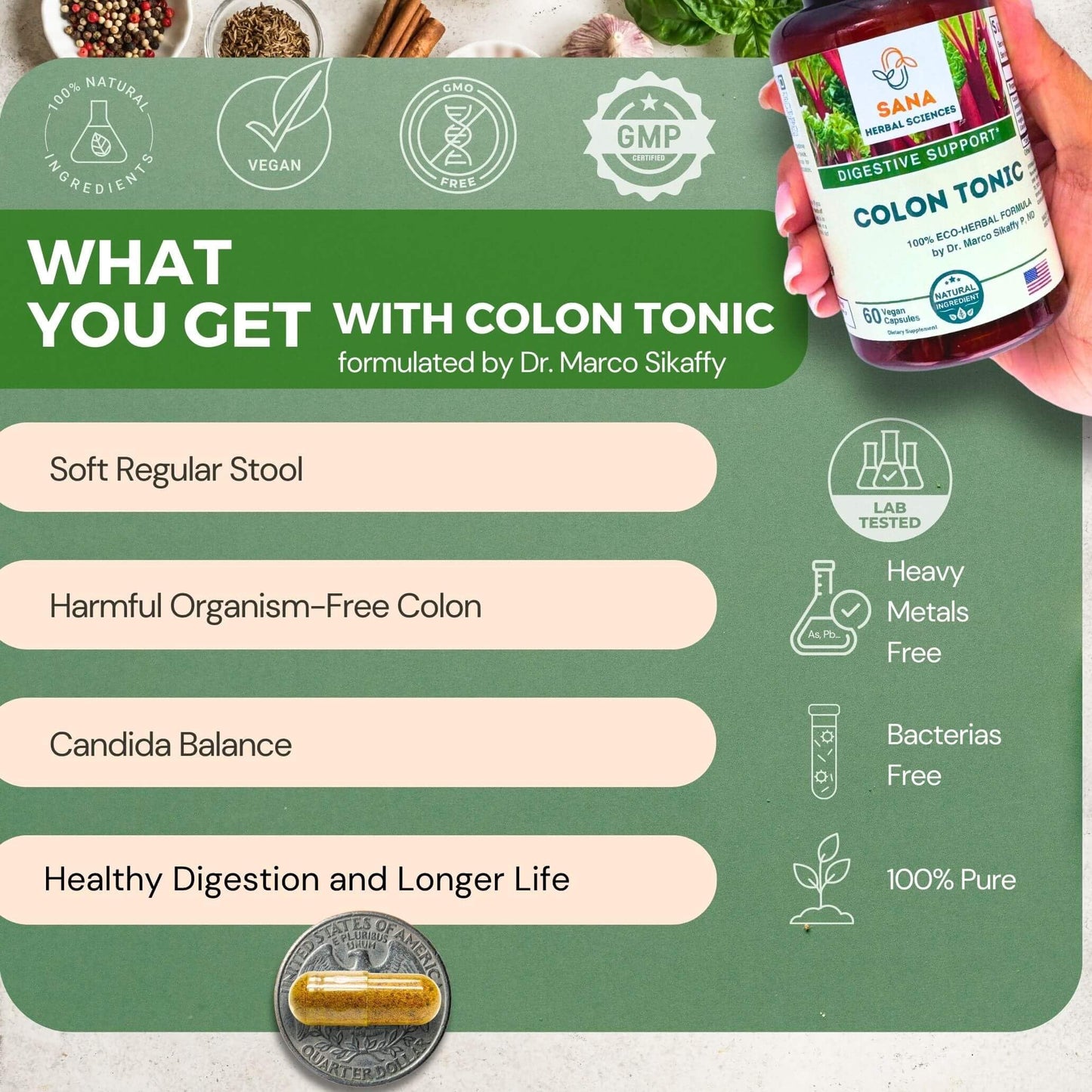 Sana Herbal Sciences Artery Plaque Remover & Colon Cleanse 150 Capsules