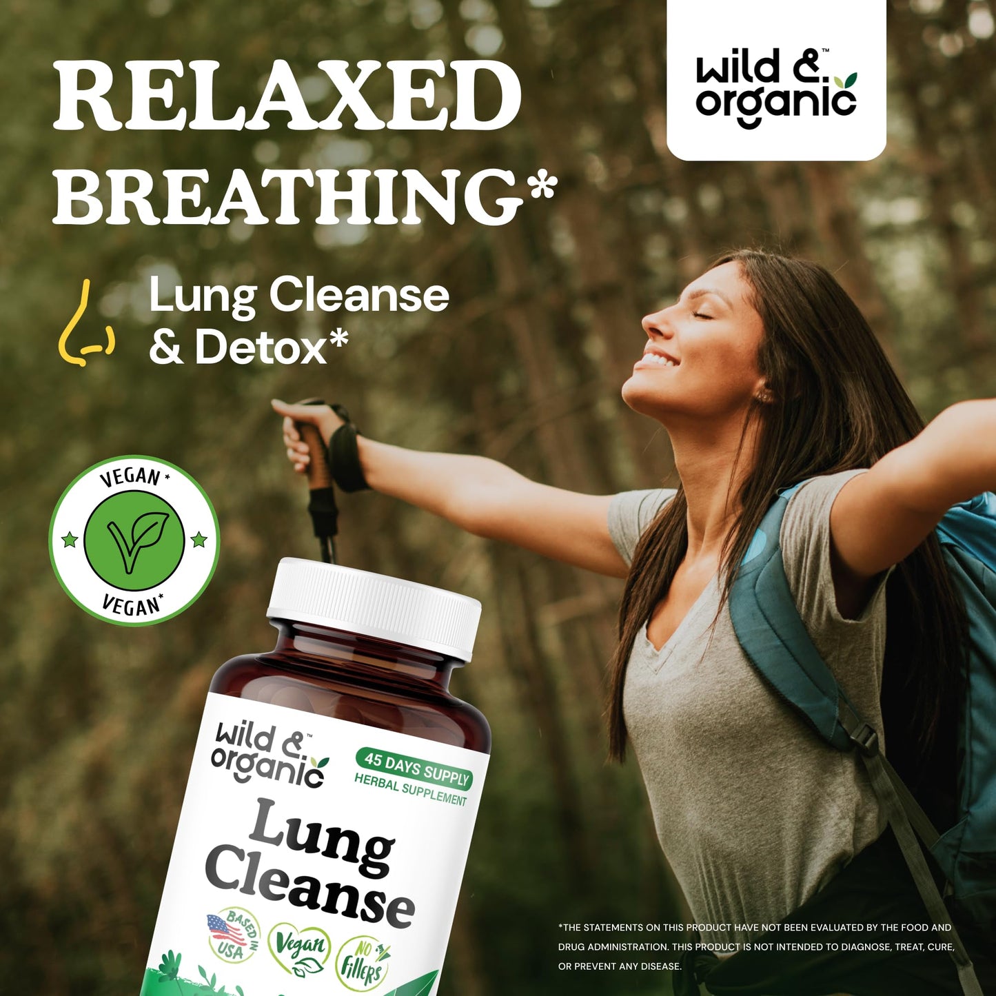 Wild & Organic Lung Cleanse Capsules 90 Count