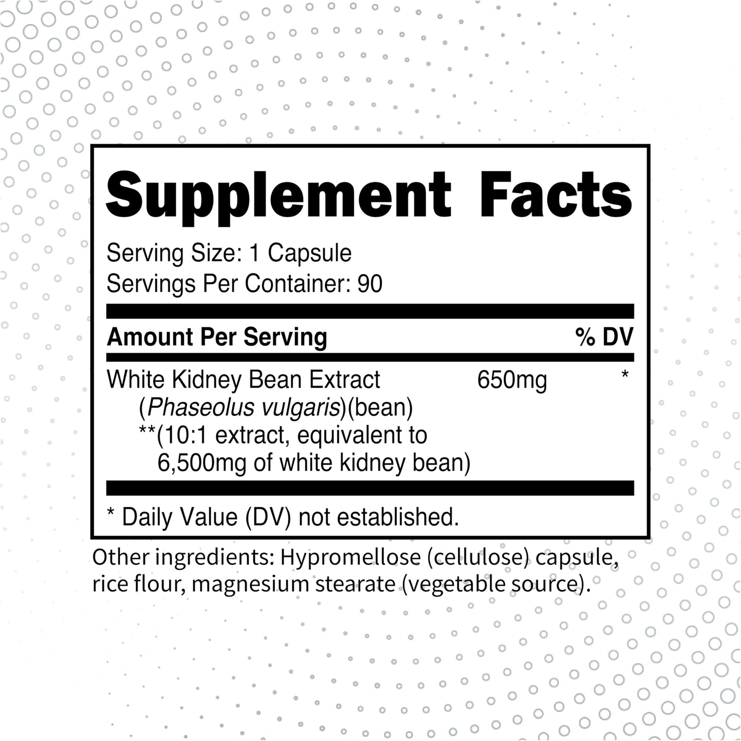 Type Zero Clean White Kidney Bean Extract Capsules 90 Count