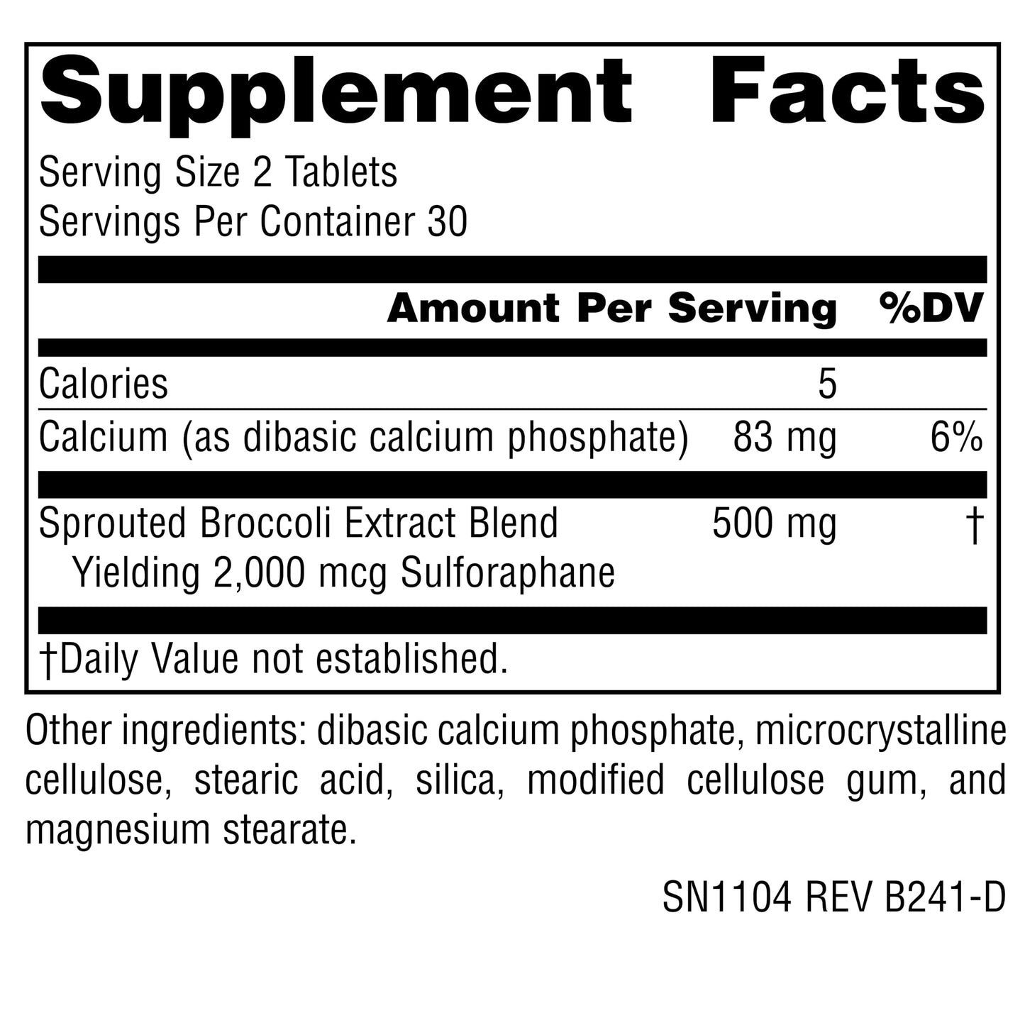 Source Naturals Broccoli Sprouts Extract 250 mg Tablet, 60 Tablets