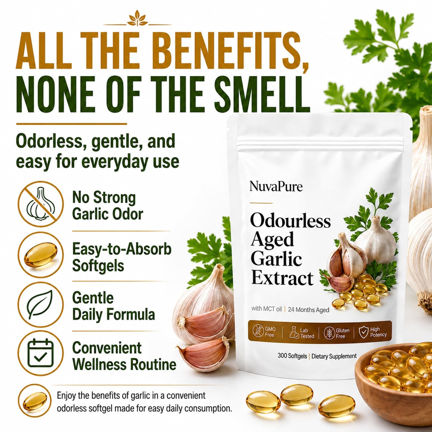 KWEZTY Nuvapure Aged Garlic Capsules 1 Count