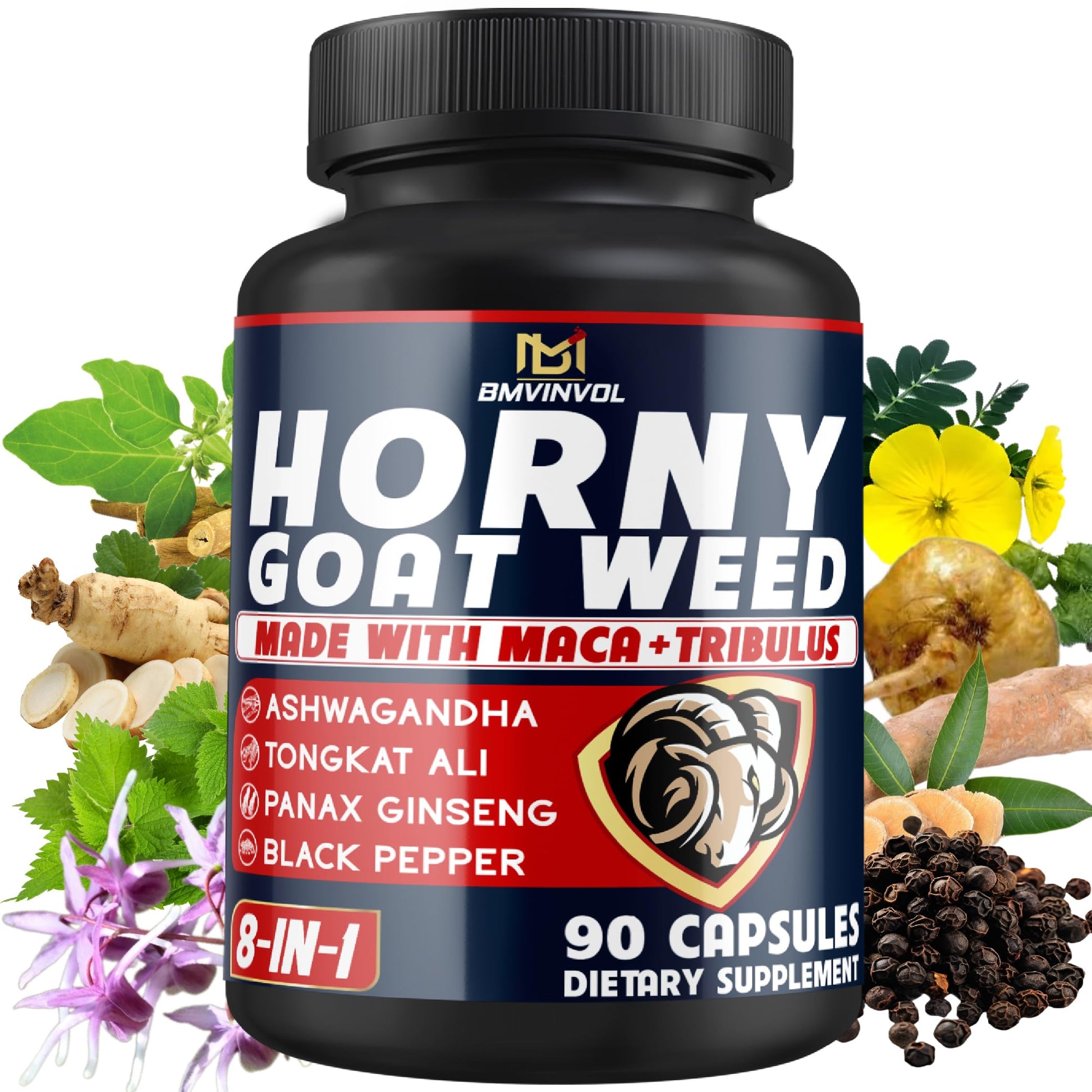BMVINVOL Horny Goat Weed for Men 90 Capsules