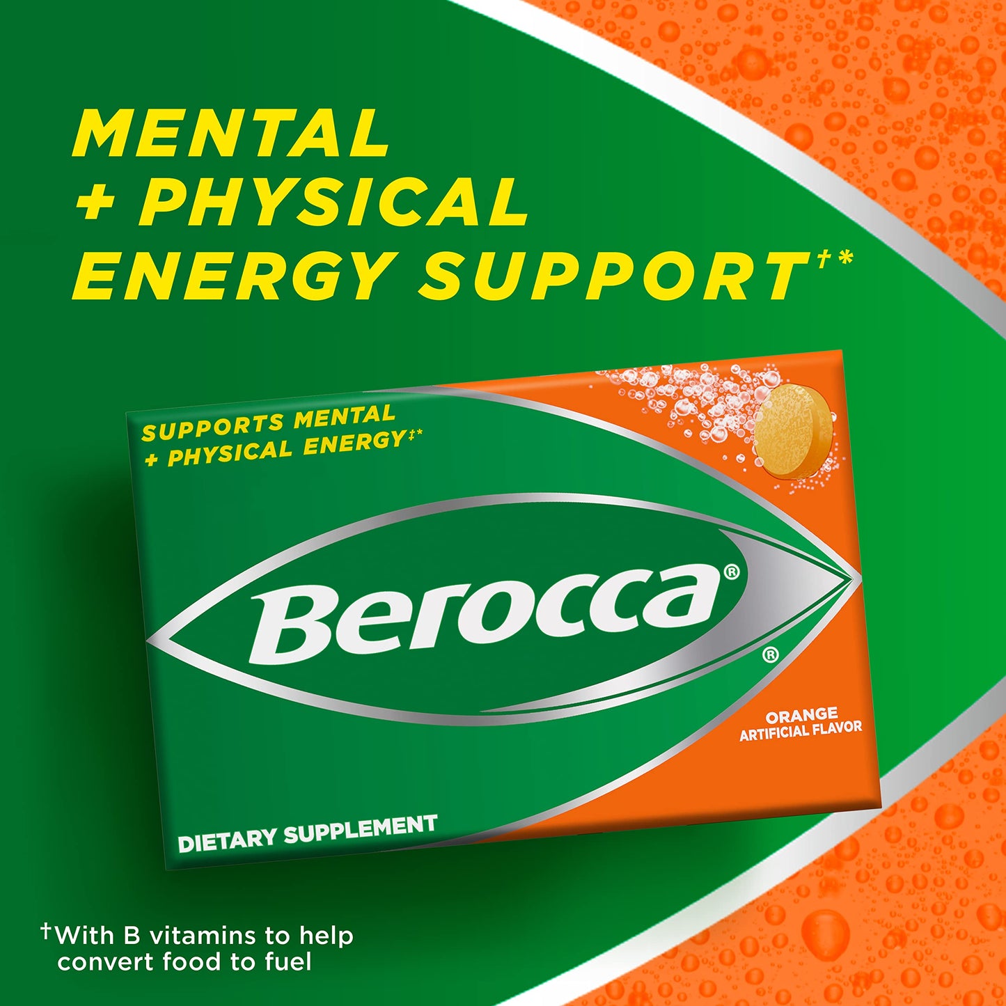 Berocca Orange Effervescent Tablets 20 Count
