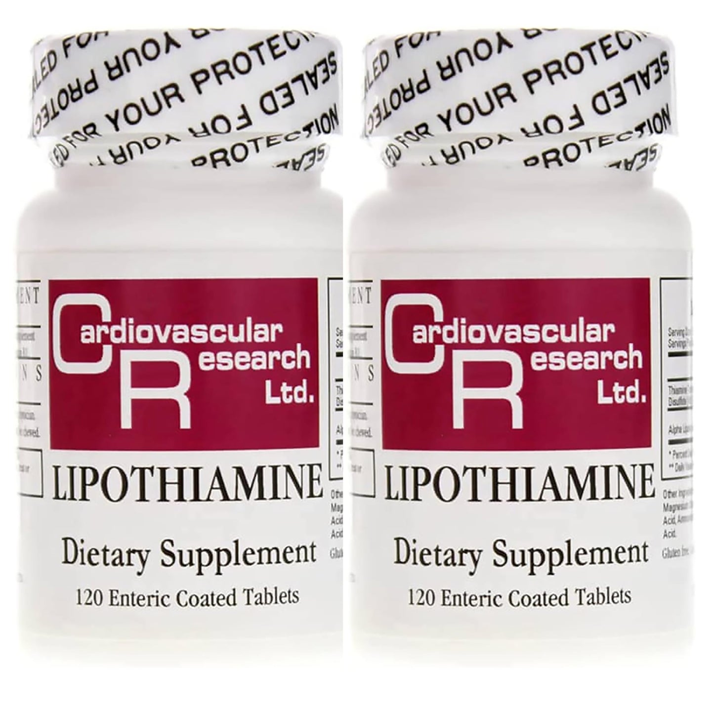 Cardiovascular Research Lipothiamine Vitamin B1 with Alpha-Lipoic Acid Tablets, 240 Count