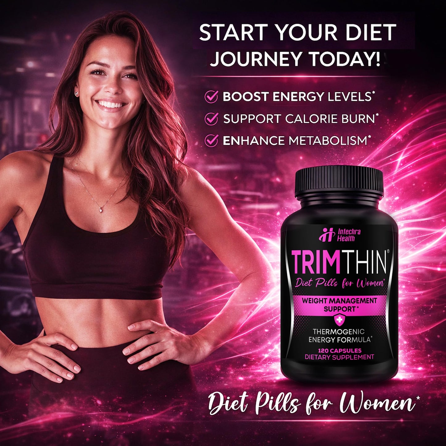 TrimThin Intechra Health Diet Pills for Women Capsules 120