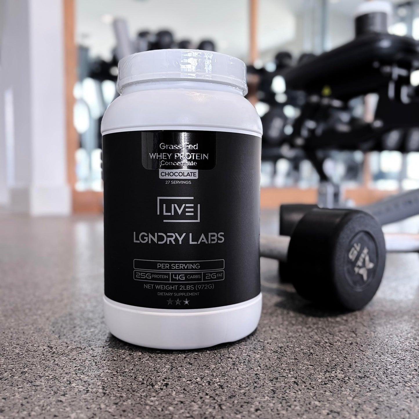 LIVE LGNDRY LABS Grass-Fed Chocolate Whey Protein Powder, 32 Servings