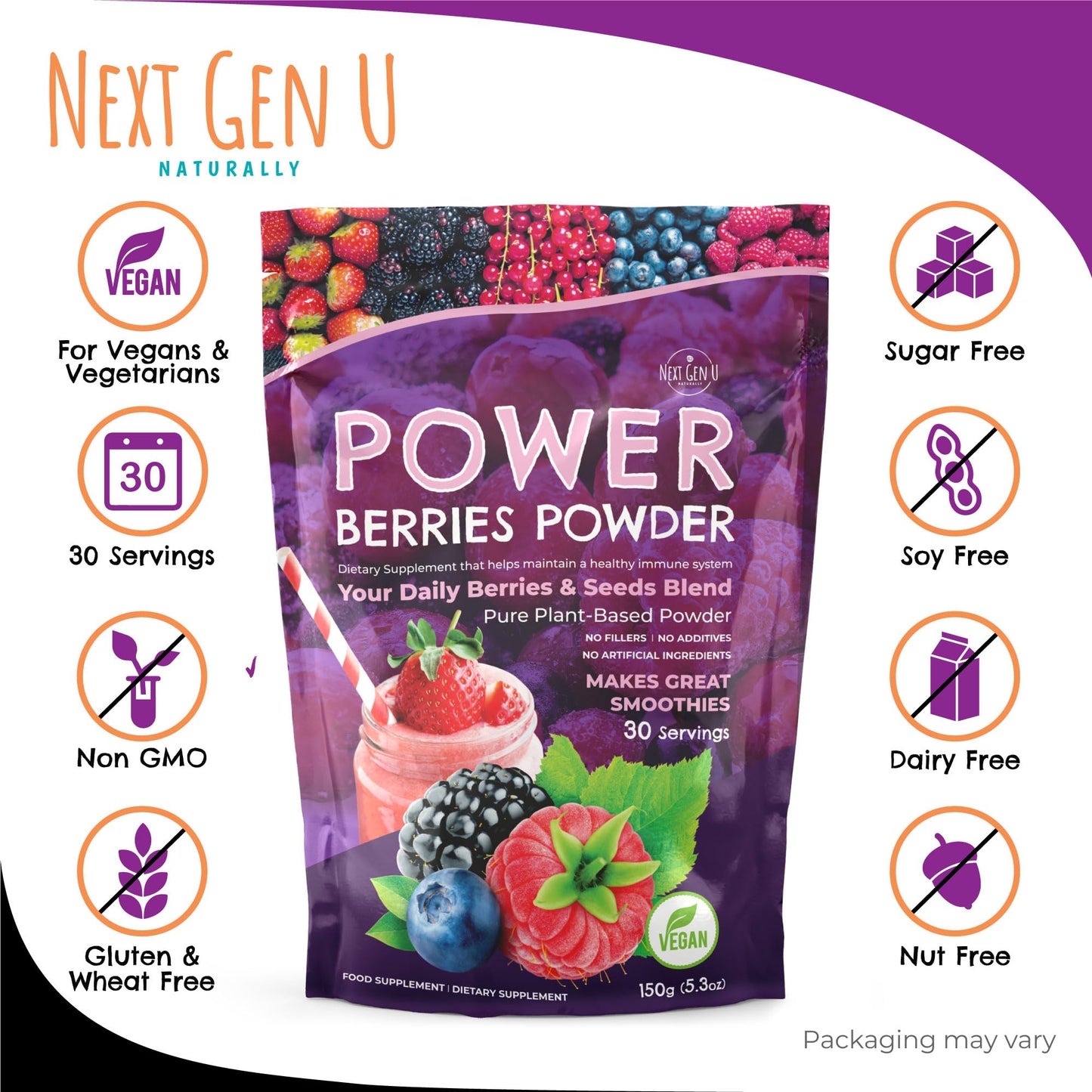 NGU Next Gen U Super Berry Powder 5.3 oz