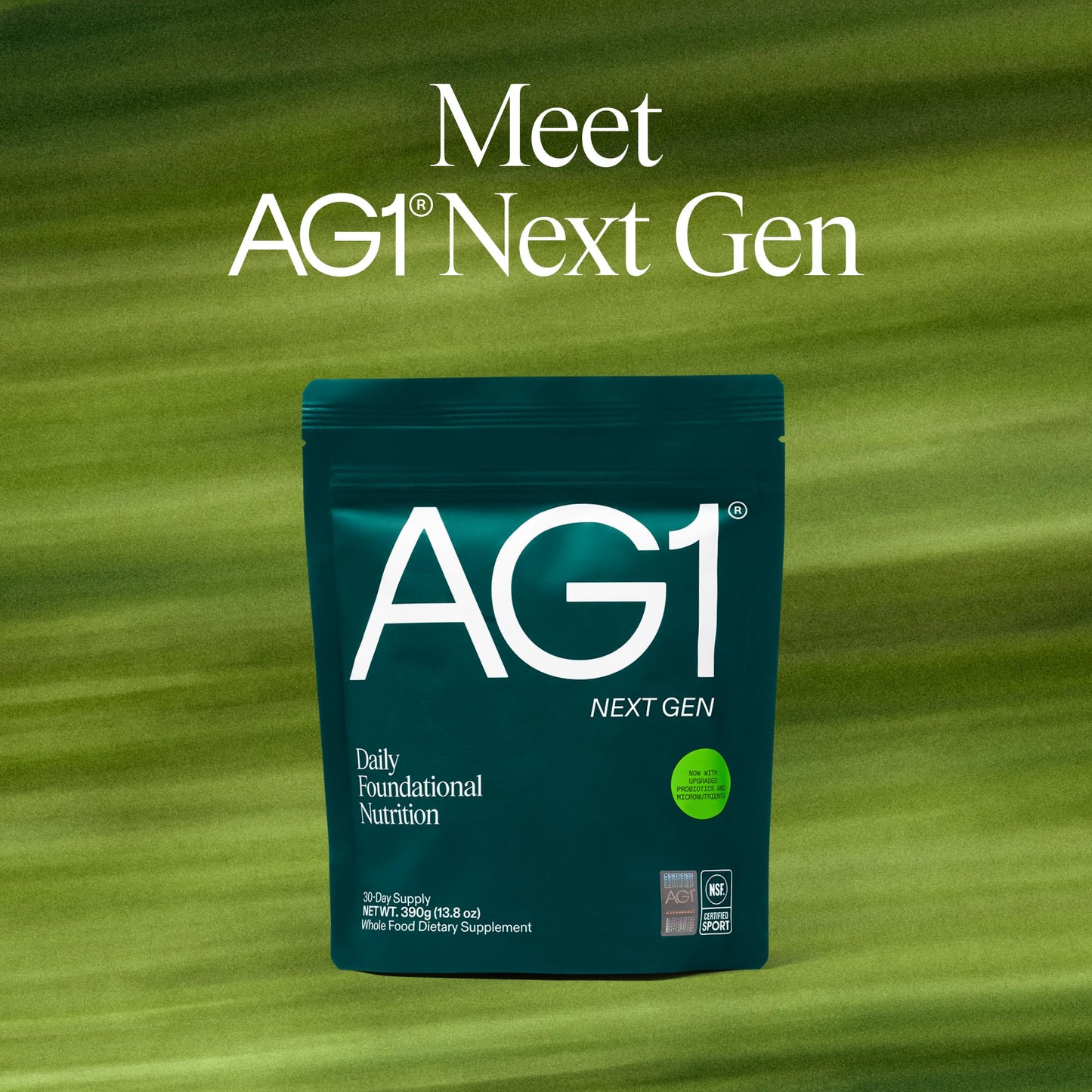 AG1 Next Gen Greens Powder Probiotic Gluten Free Vegan Keto 13.8 oz
