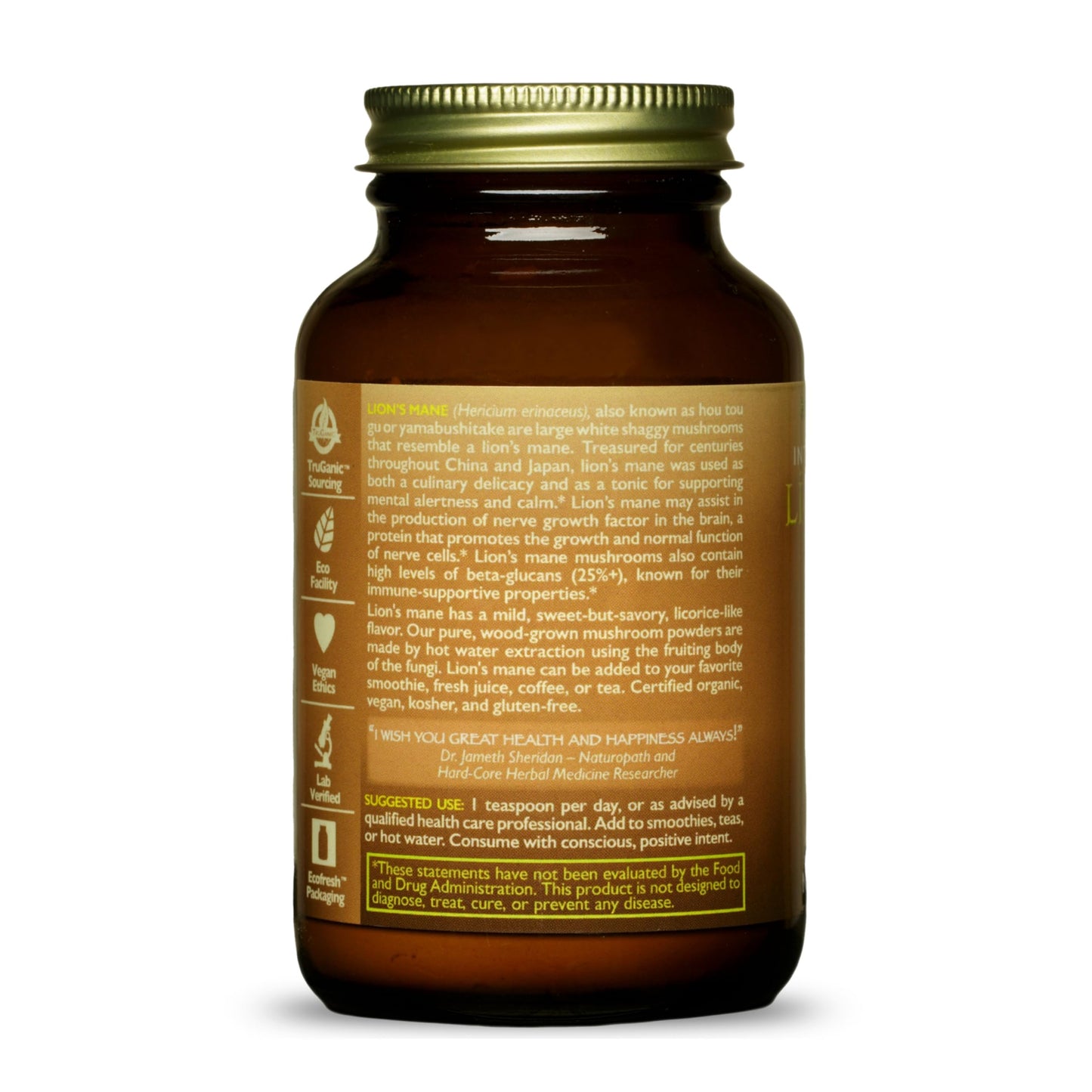 HEALTHFORCE SUPERFOODS Integrity Extracts Lion's Mane Powder 2.1164
