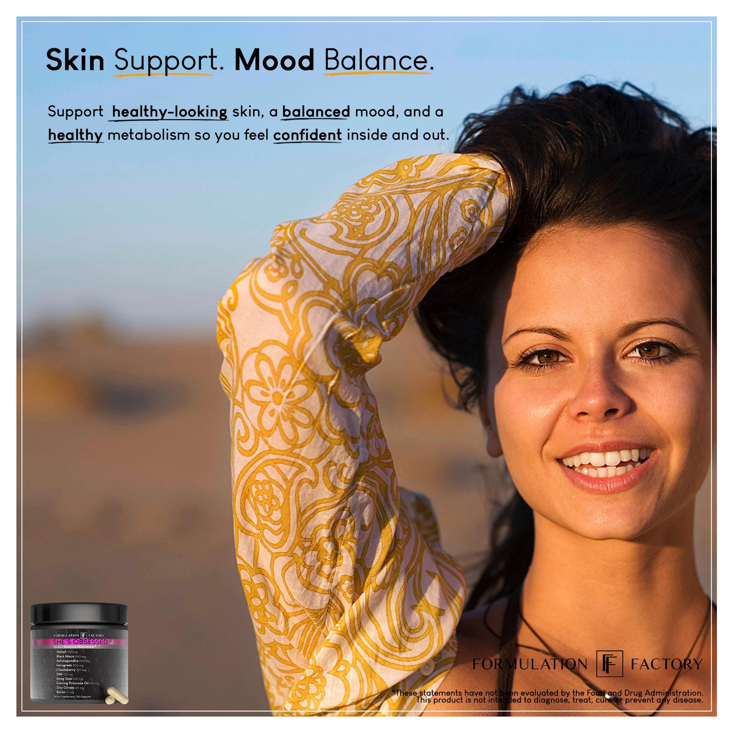 Formulation Factory She's Obsessed: 10-in-1 Hormone Balance Maximizer with Shilajit, Maca, Ashwagandha, DIM, Dong Quai, Zinc & More for Vitality & Balance Capsules 360