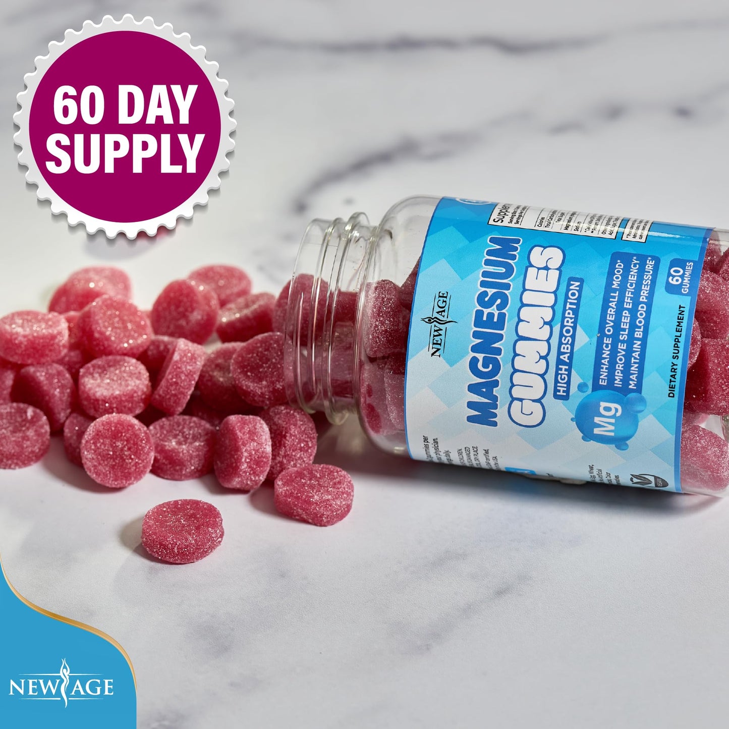 New Age Magnesium Gummies 120 Count