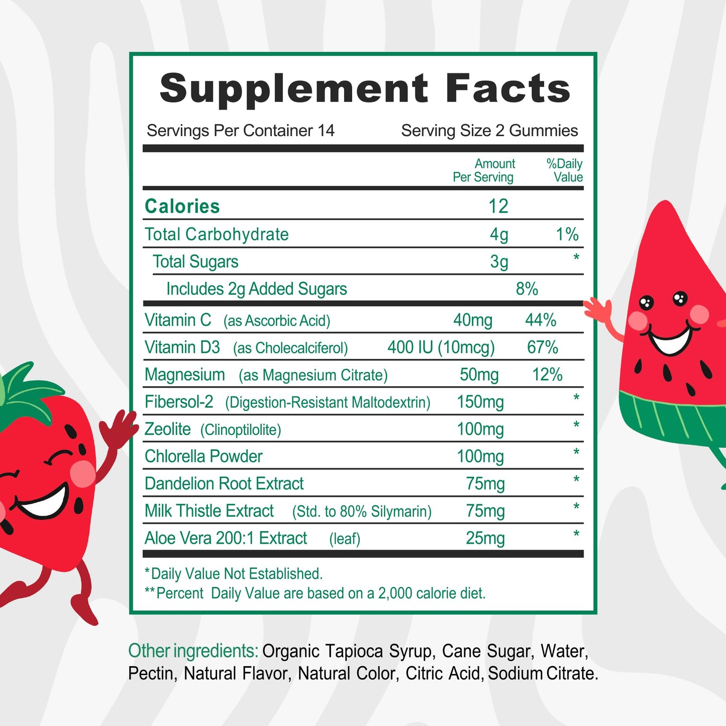 Monty Supplements Zeolite Detox for Kids, Heavy Metal & Microplastic Detox, Development, Behavior, Energy and Gut Health, Vegan Gummies w/Chlorella & Fibersol-2, Strawberry Watermelon Flavor, 28 Count