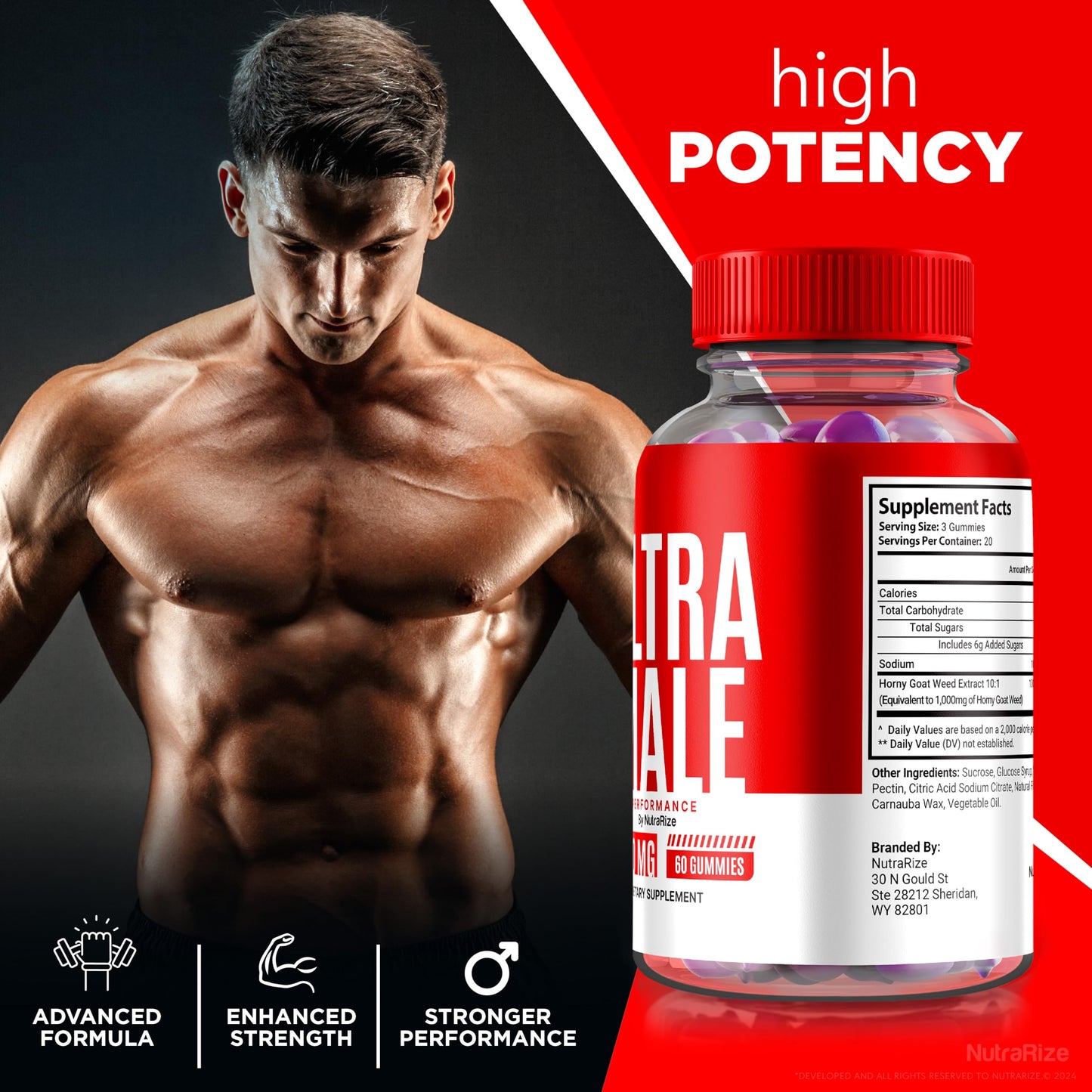 NutraRize Ultra Male 180 Gummies