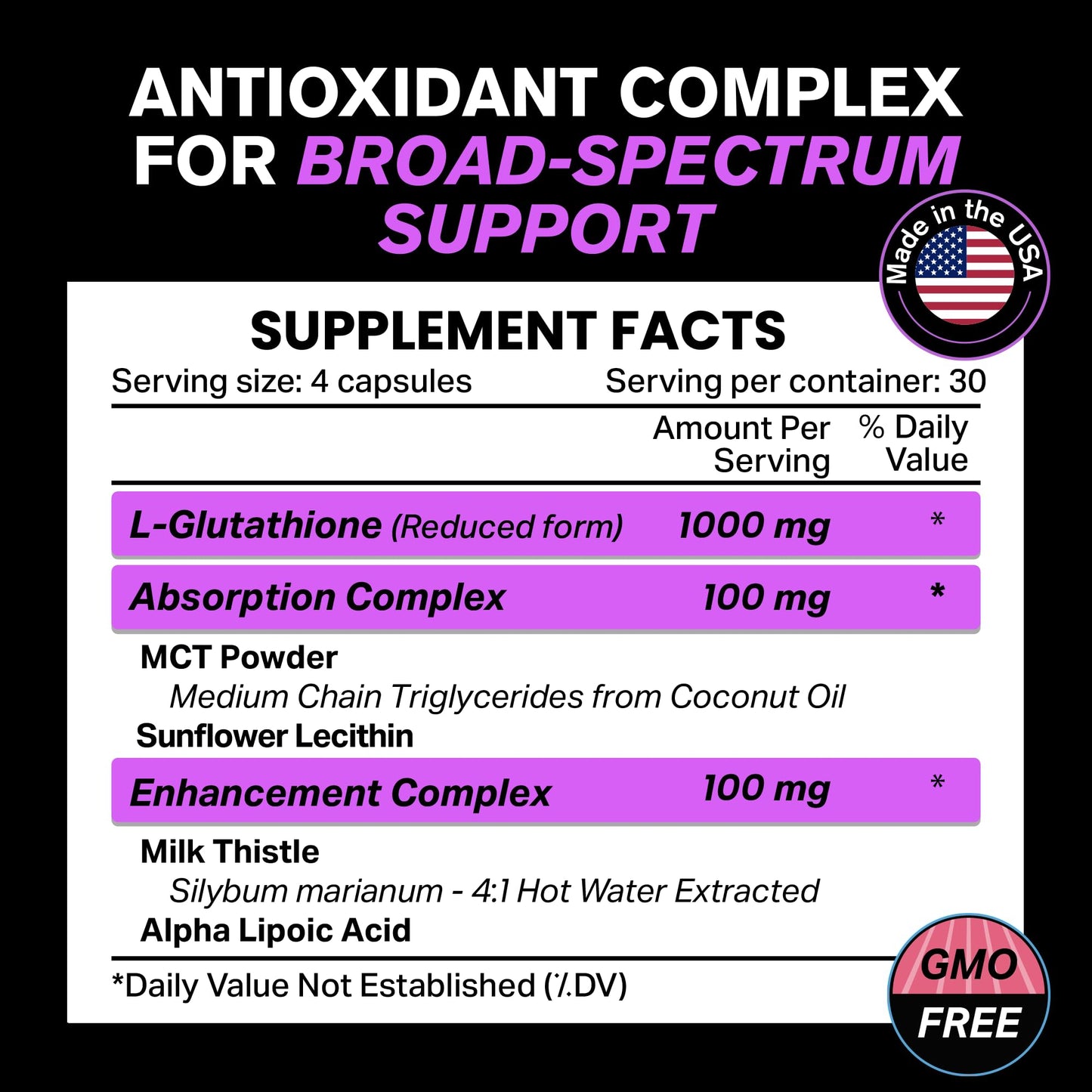 VitaRaw Glutathione for Immune Support + Organic Lions Mane Mushroom Capsules, 240 Capsules