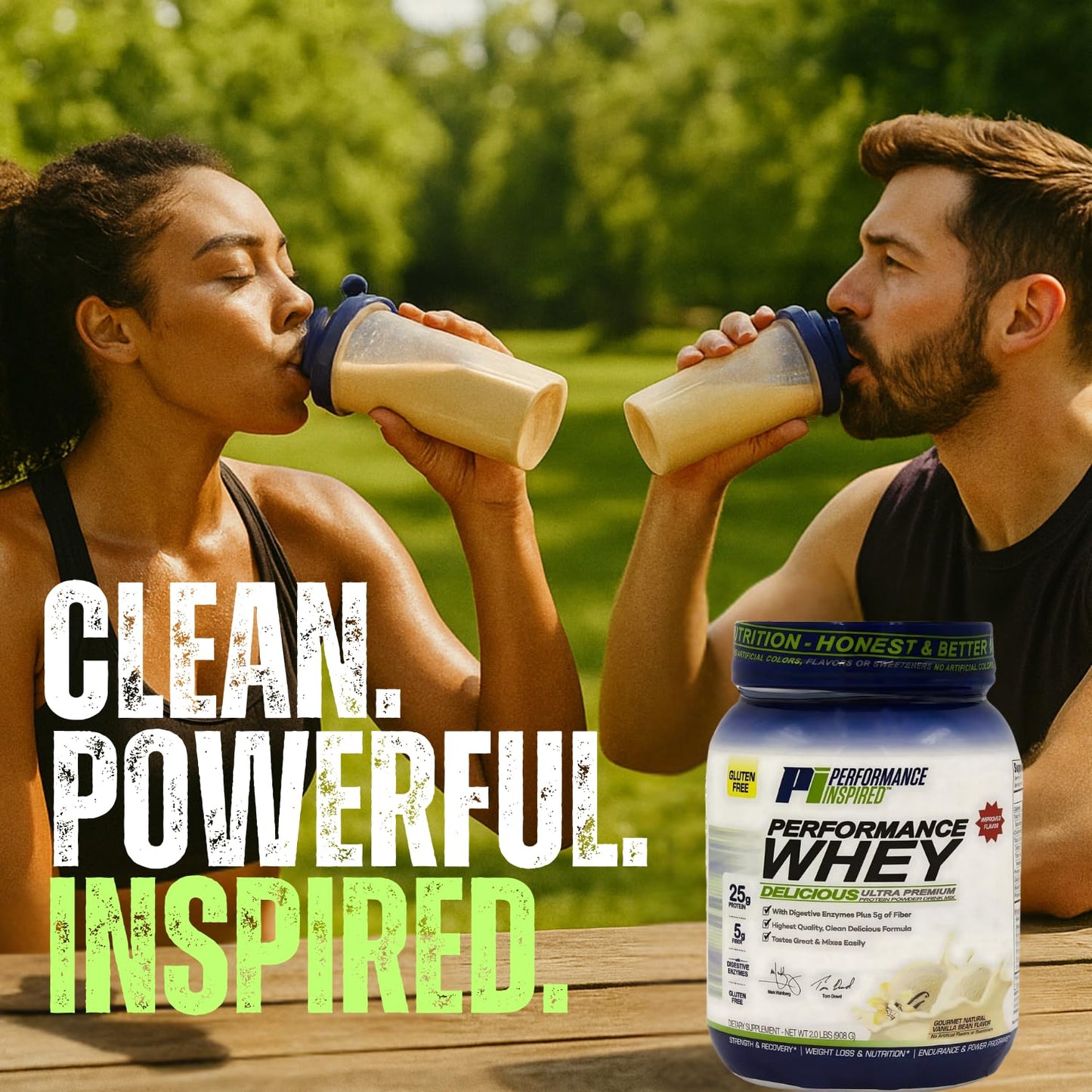 PERFORMANCE INSPIRED Whey Protein Vanilla Bean Powder, 32 Servings