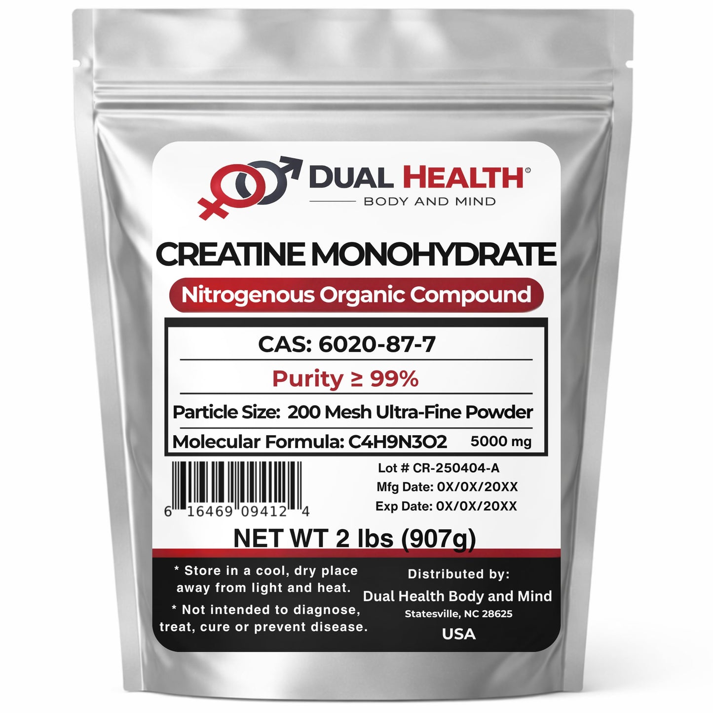 Dual Health Body & Mind Creatine Monohydrate Powder 32 Servings
