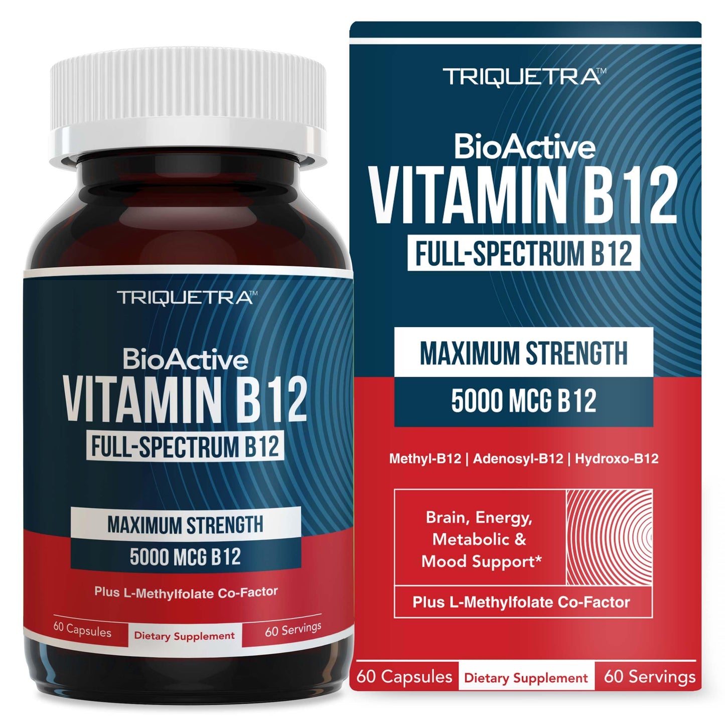 Triquetra Health BioActive Vitamin B12 - 5000 mcg Capsule 60 Count