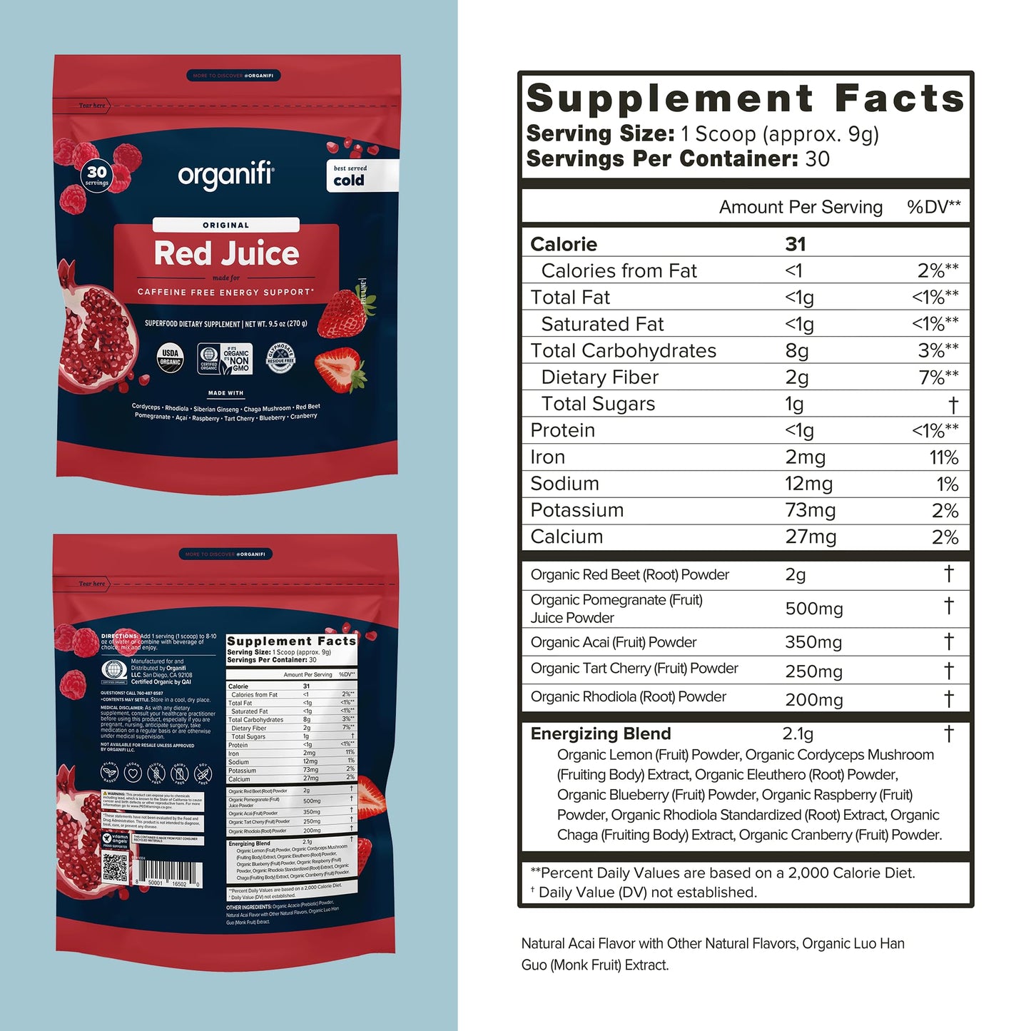 Organifi Red Juice Powder 28.5 oz
