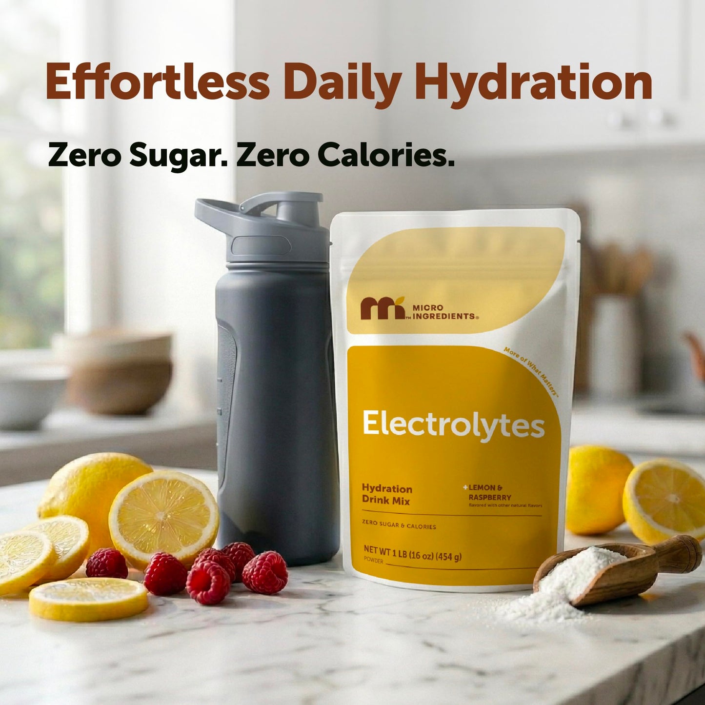 Micro Ingredients Electrolytes Powder, 16 oz