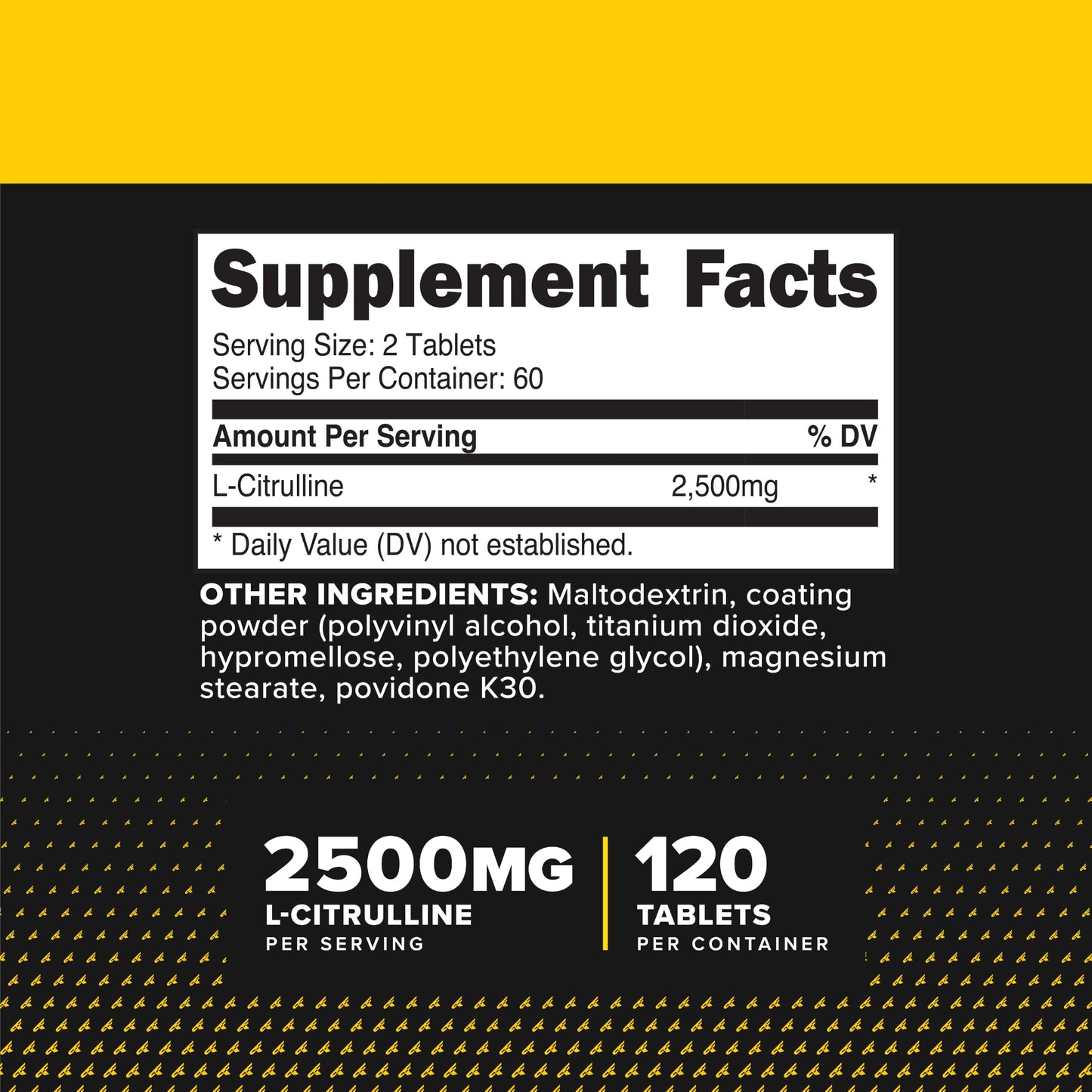 Primaforce L-Citrulline 2500mg Tablets, 120 Count