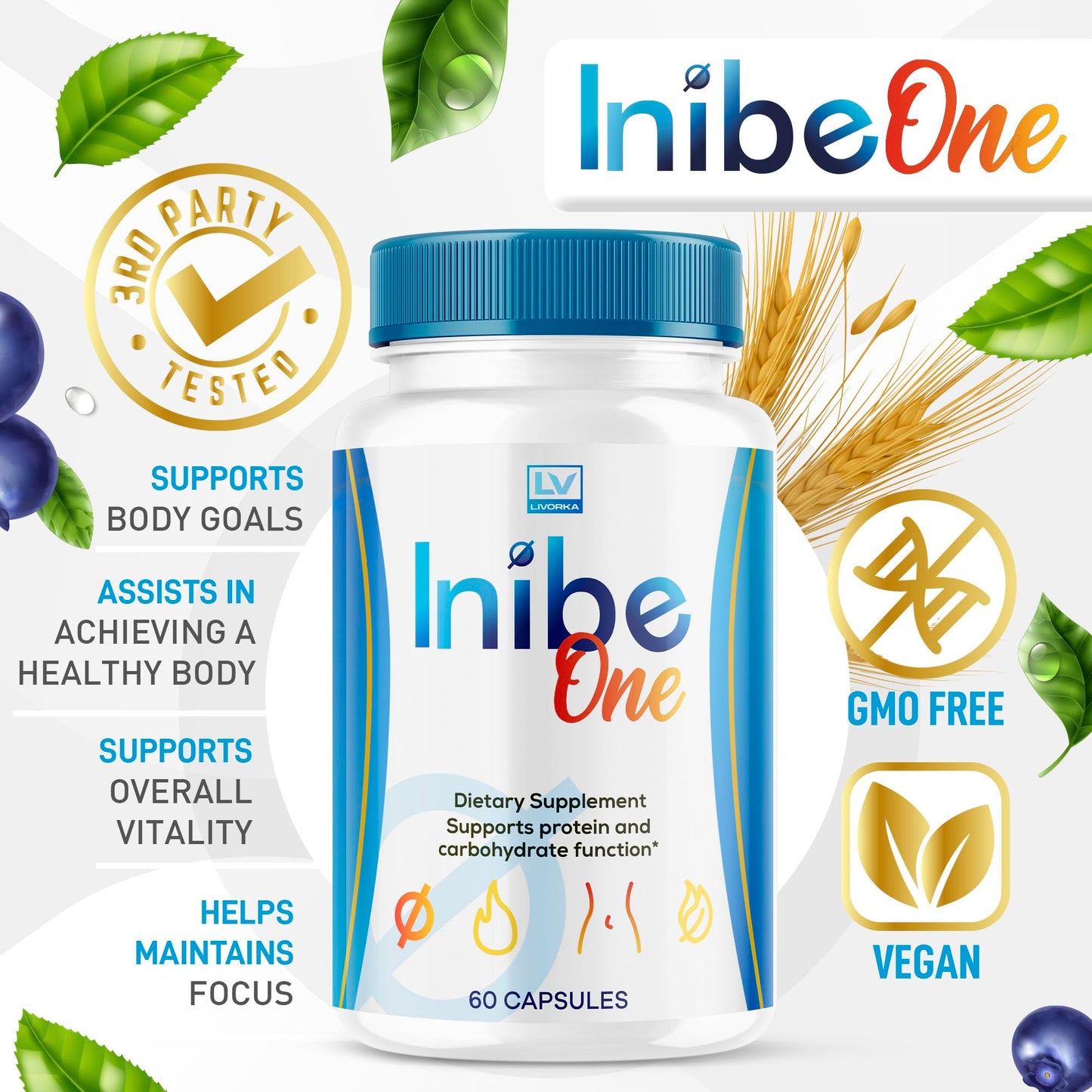 LIVORKA Inibe One Advanced Formula Capsules, 60 Count