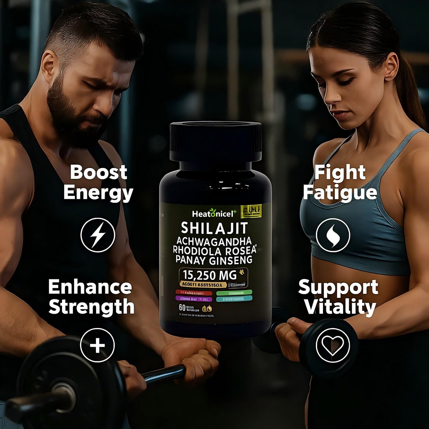 Heatonicel Shilajit Capsules 60 Count