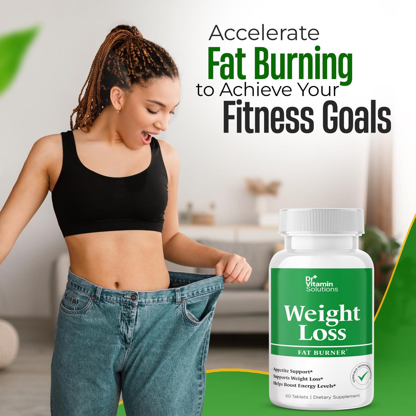 DR VITAMIN SOLUTIONS Fat Burner for Women and Men - Thermogenic Weight Loss Diet Aid, 60 Tablets