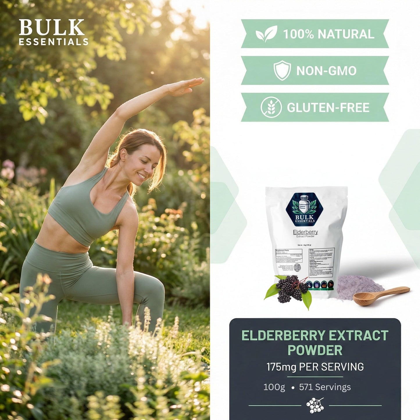 Bulk Essentials Elderberry Extract Powder w/Maltodextrin, 3.52 Ounce