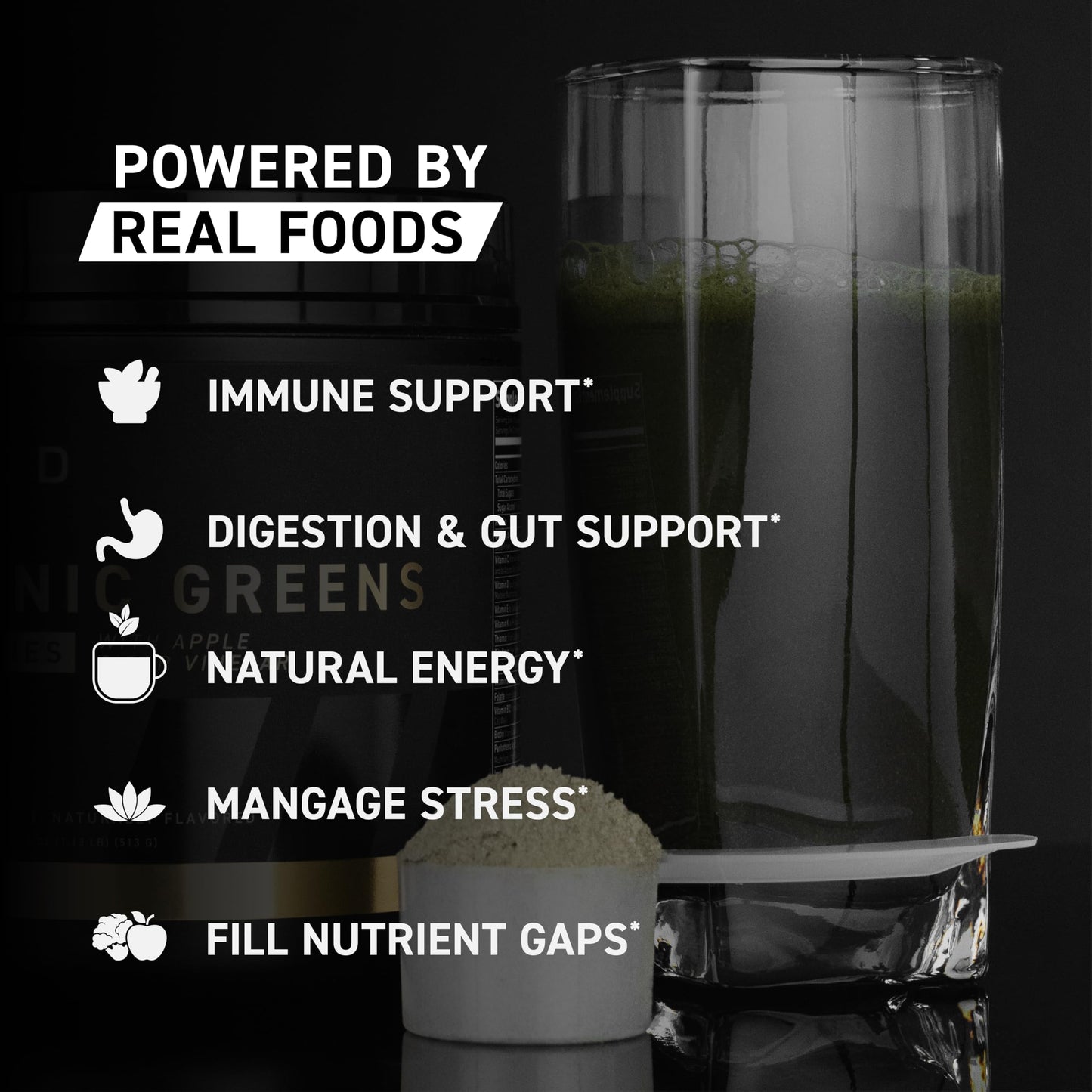 Kaged Organic Greens Elite Powder Berry 18.1 oz