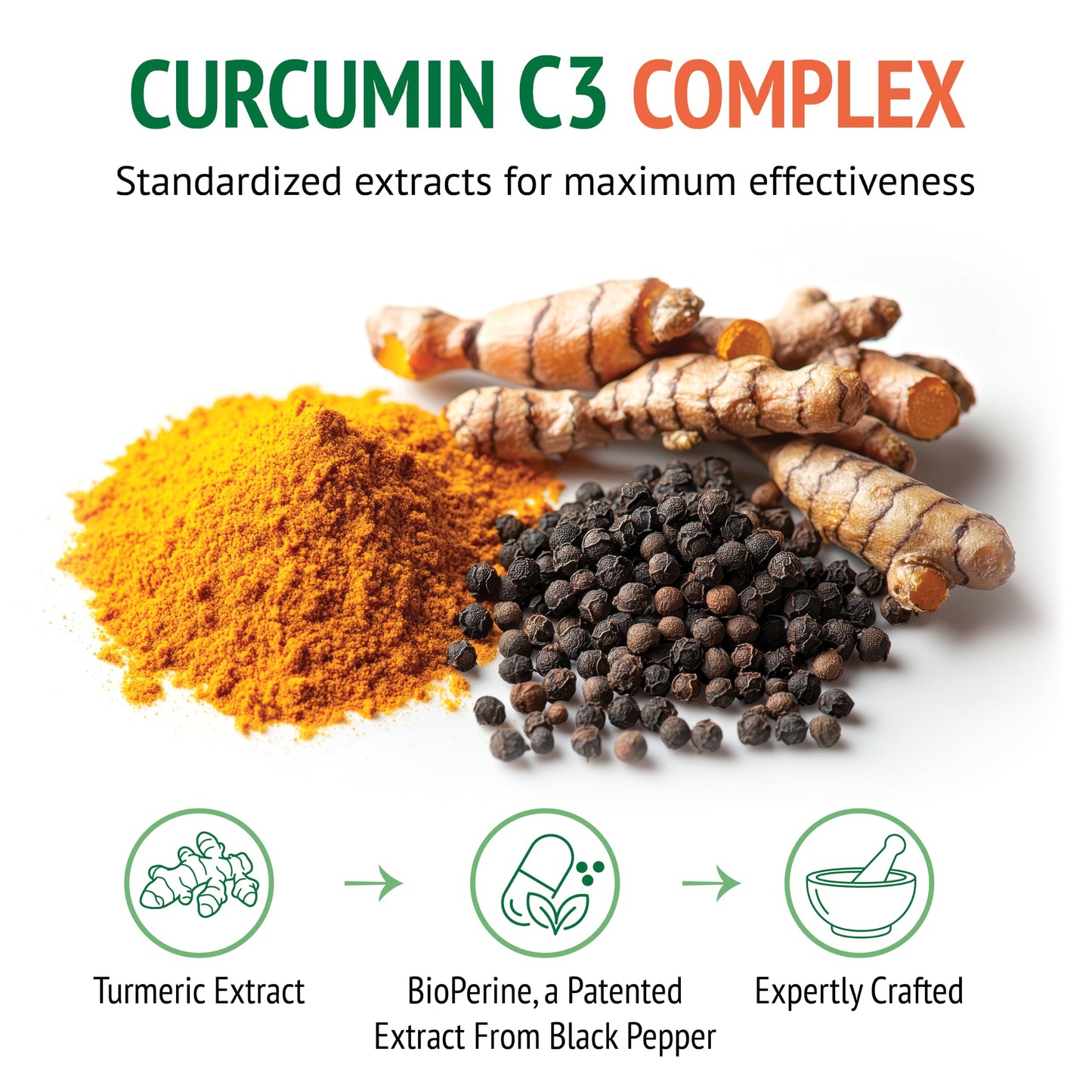 Botanic Choice Curcumin C3 Complex with Bioperine Capsules 30 Count