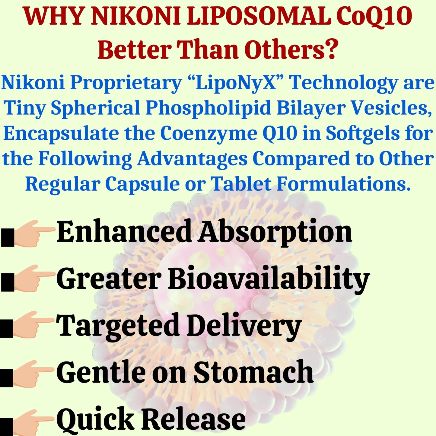 Nikoni Liposomal CoQ10 1000mg Softgels, 60-Count