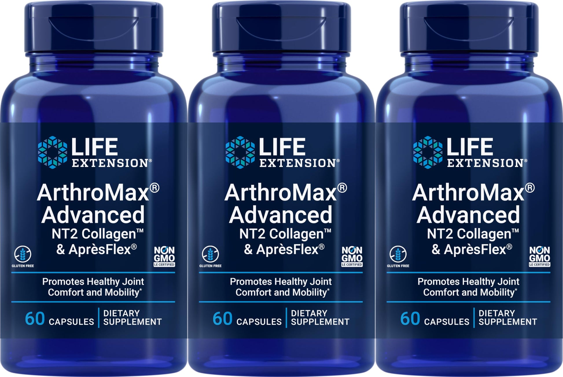 Life Extension ArthroMax Advanced with NT2 Collagen & ApresFlex Capsules, 180 Count