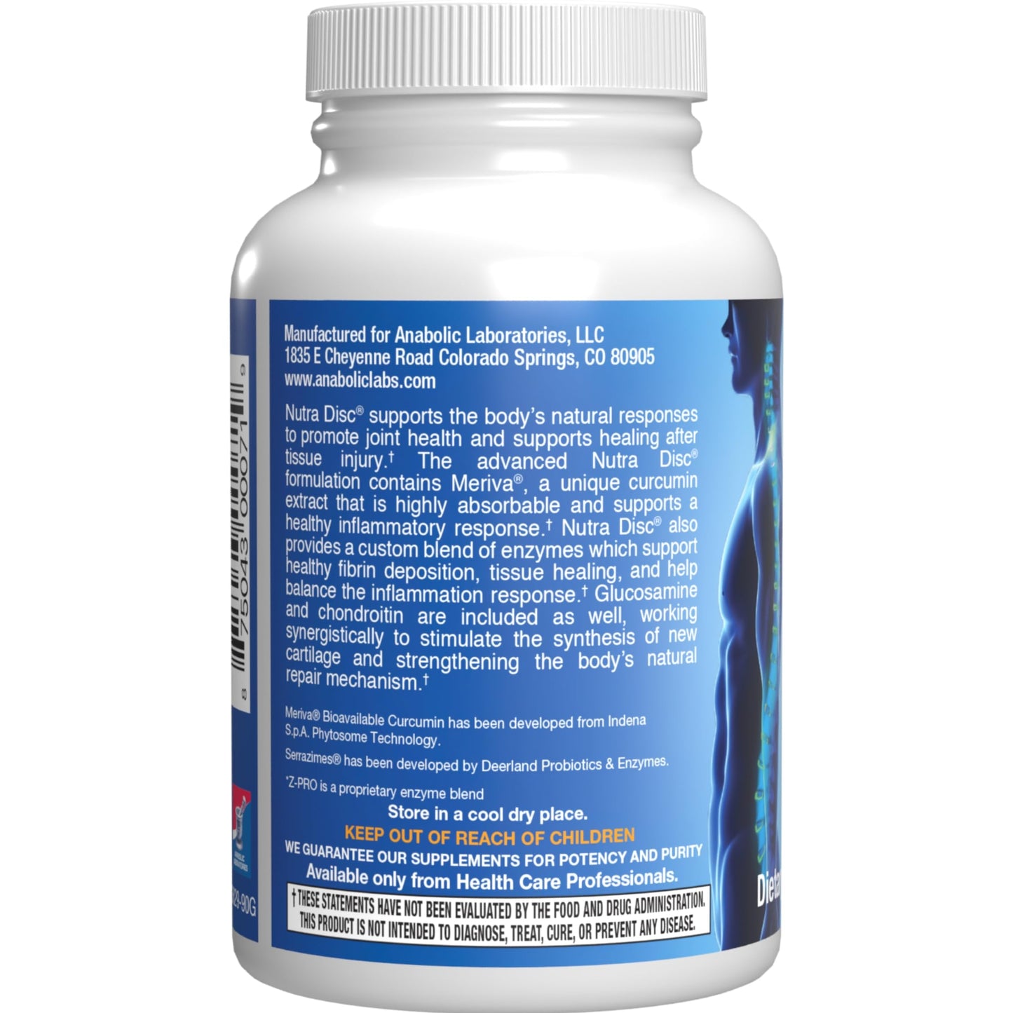 Anabolic Laboratories Nutra Disc & Joint Support Capsules, 90 Count