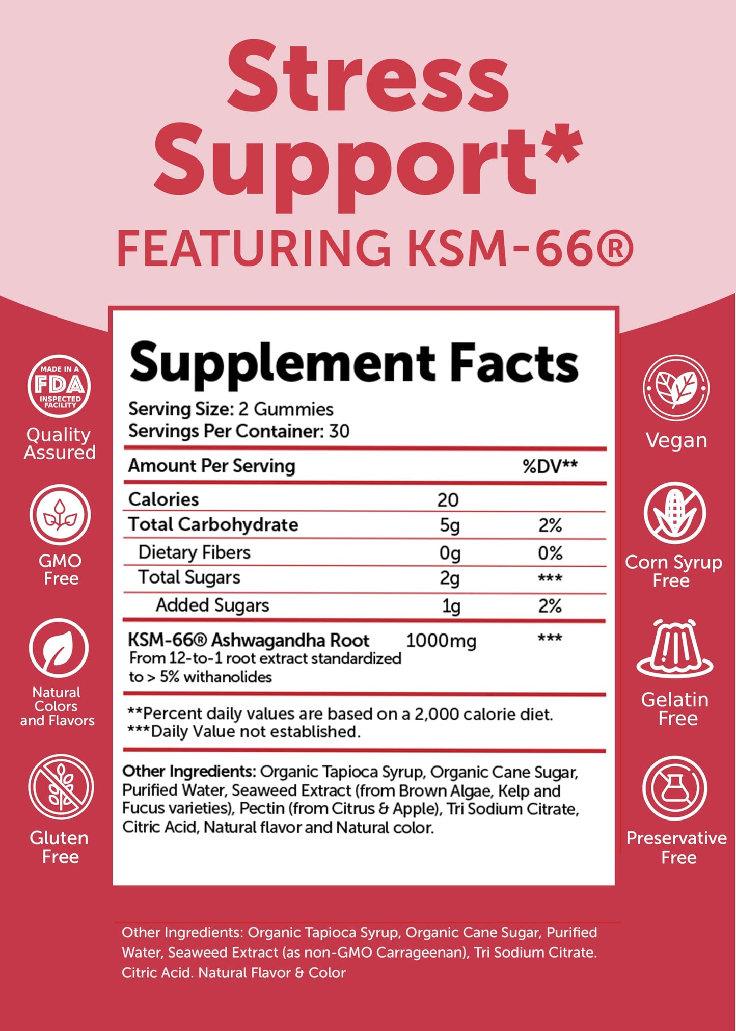 Lunakai KSM-66 Ashwagandha Gummies, 60 Count