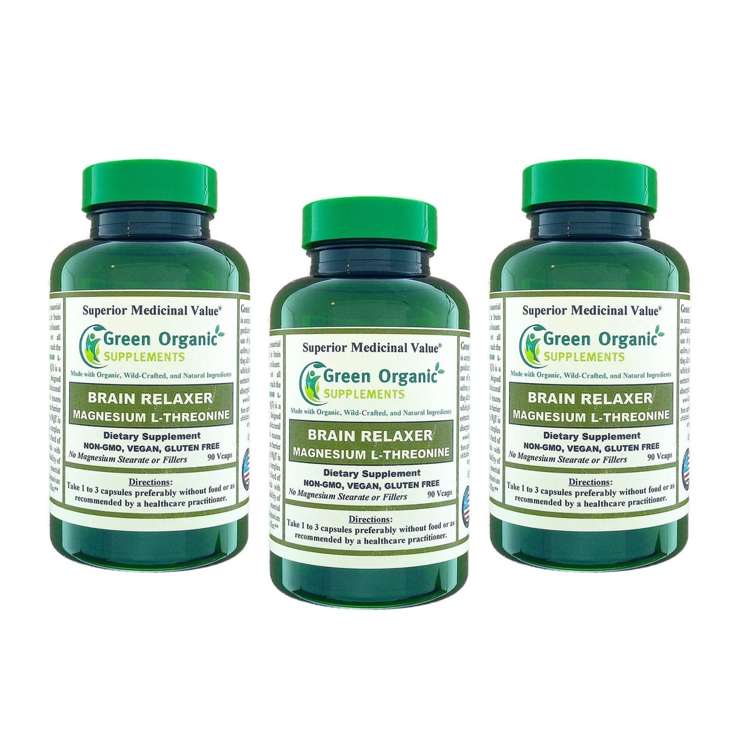 Green Organic Supplements Magnesium L-Threonine Capsules 270