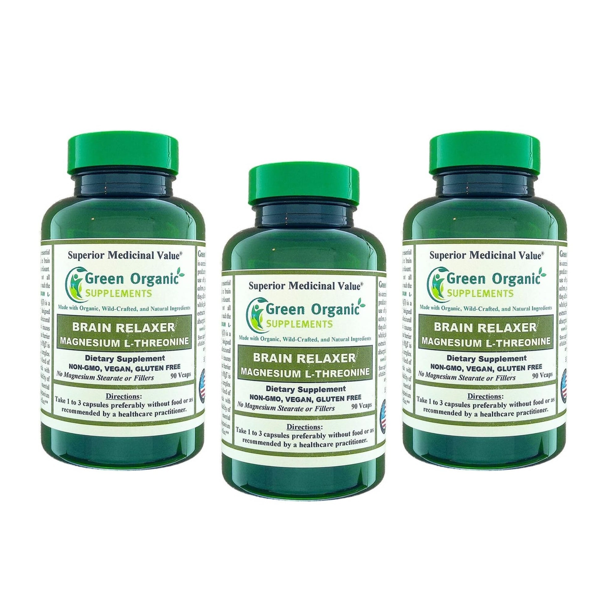 Green Organic Supplements Magnesium L-Threonine Capsules 270